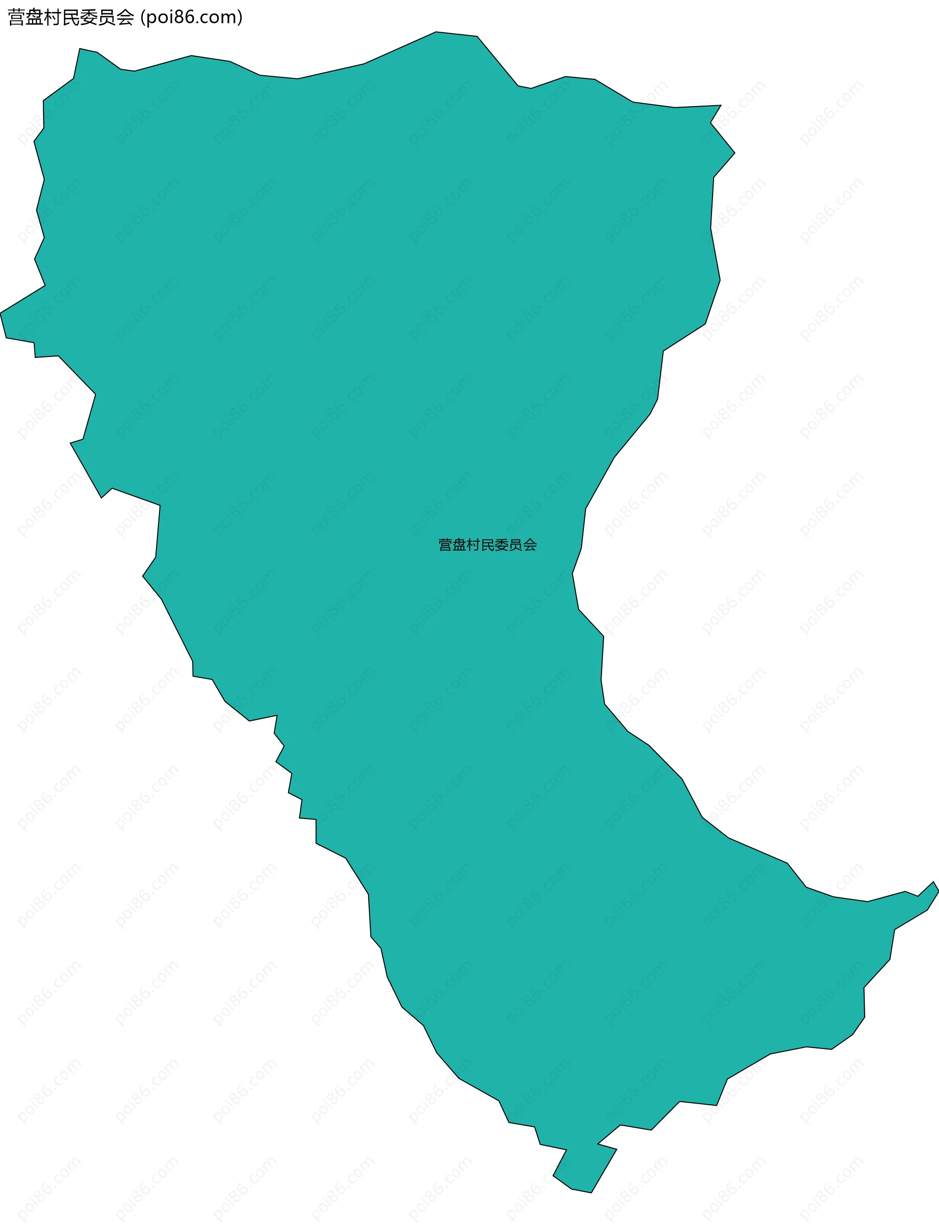 营盘村民委员会边界地图