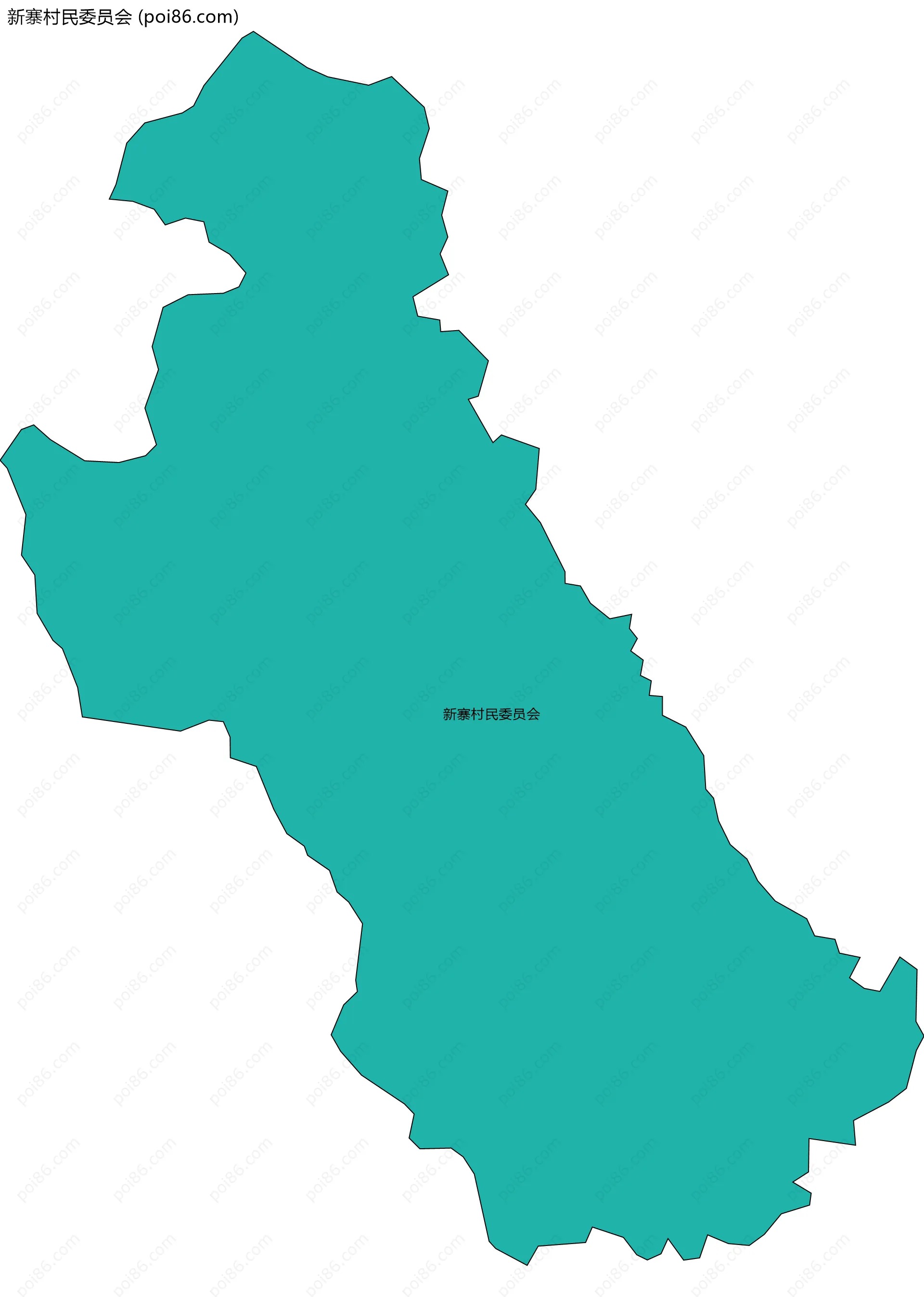 新寨村民委员会边界地图