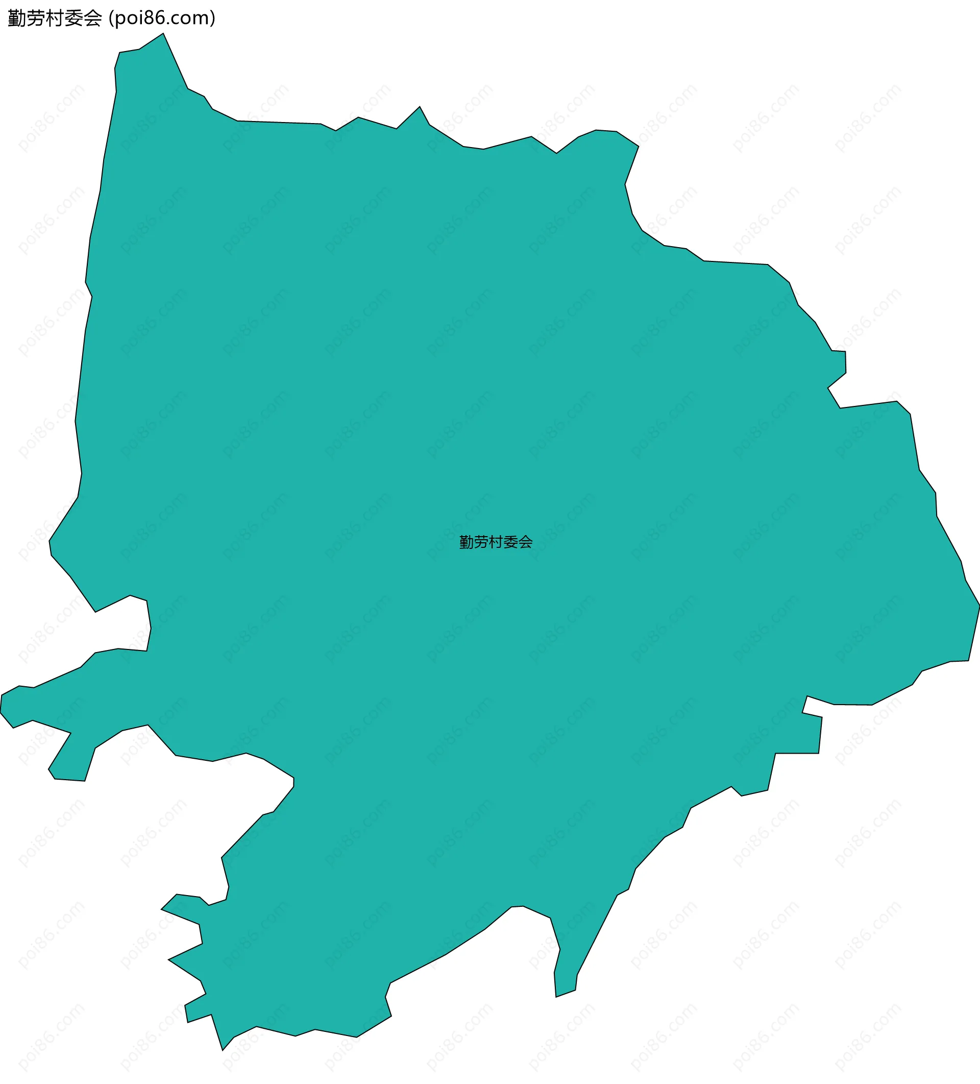 勤劳村委会边界地图