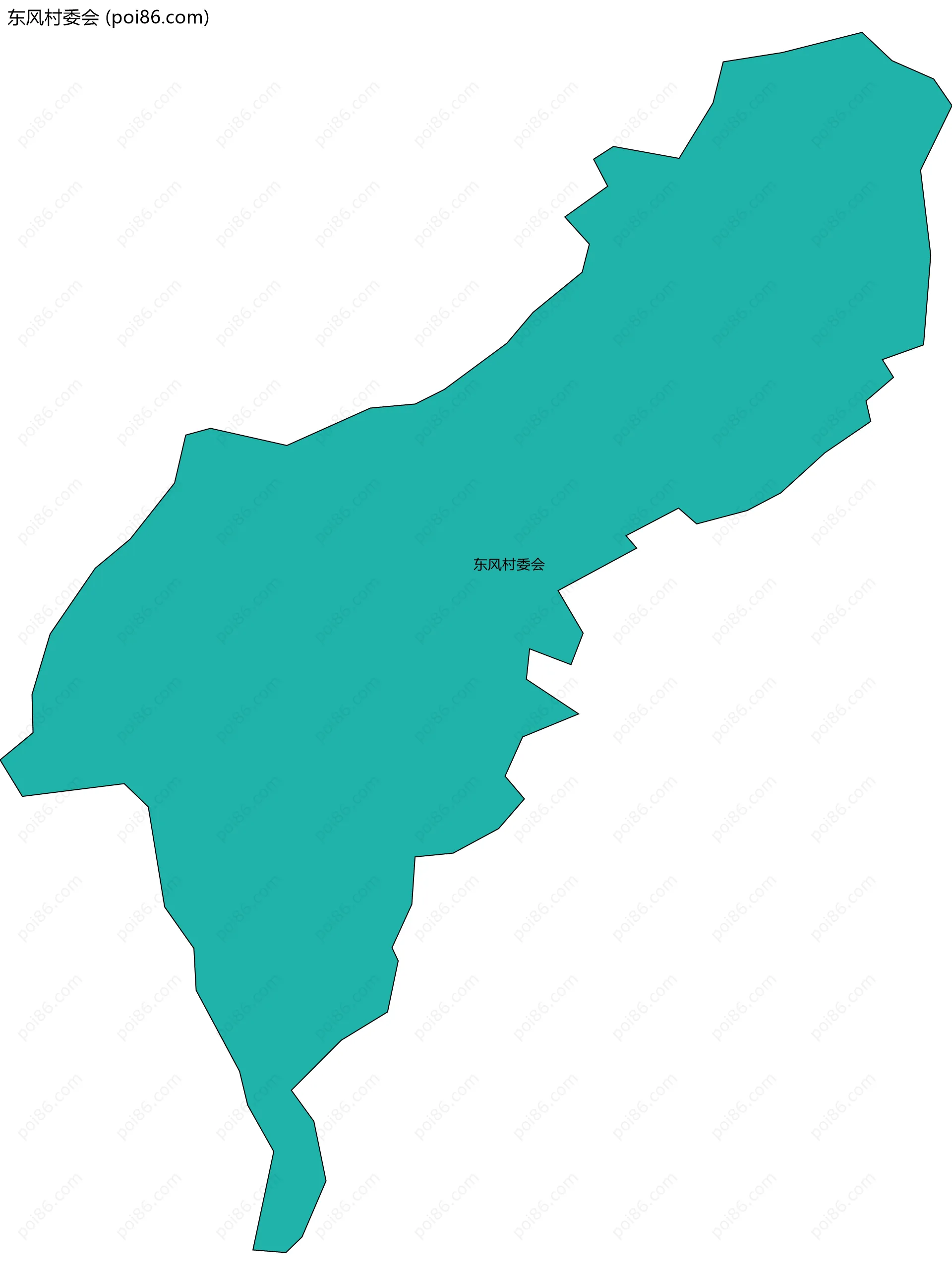 东风村委会边界地图