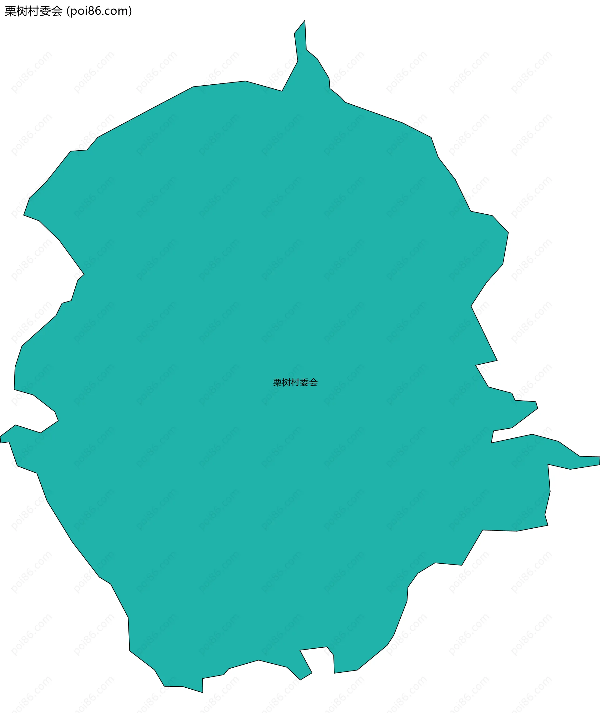 栗树村委会边界地图