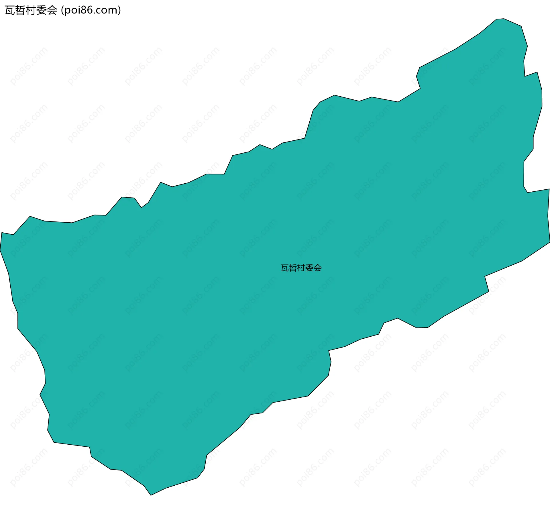 瓦哲村委会边界地图