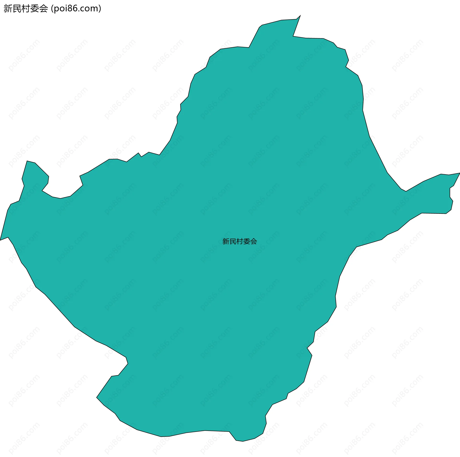 新民村委会边界地图
