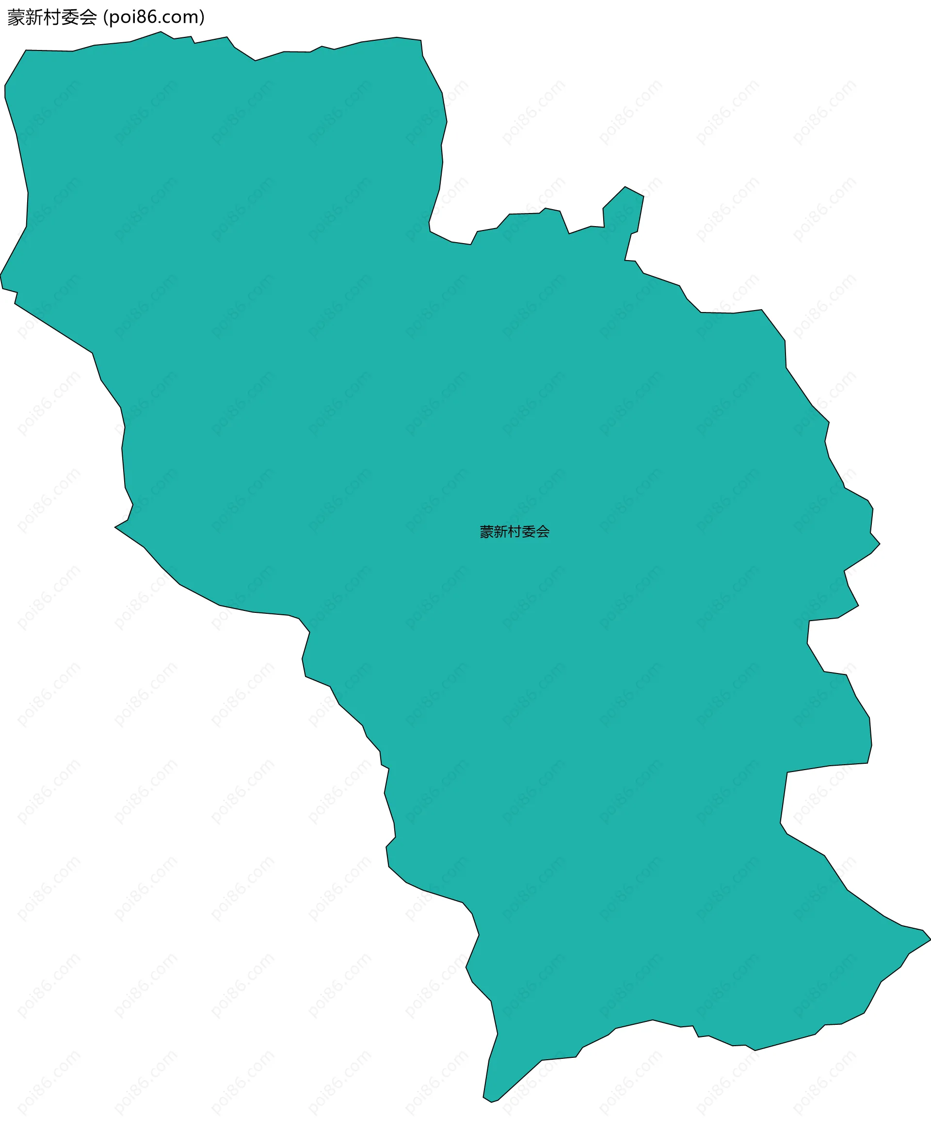 蒙新村委会边界地图