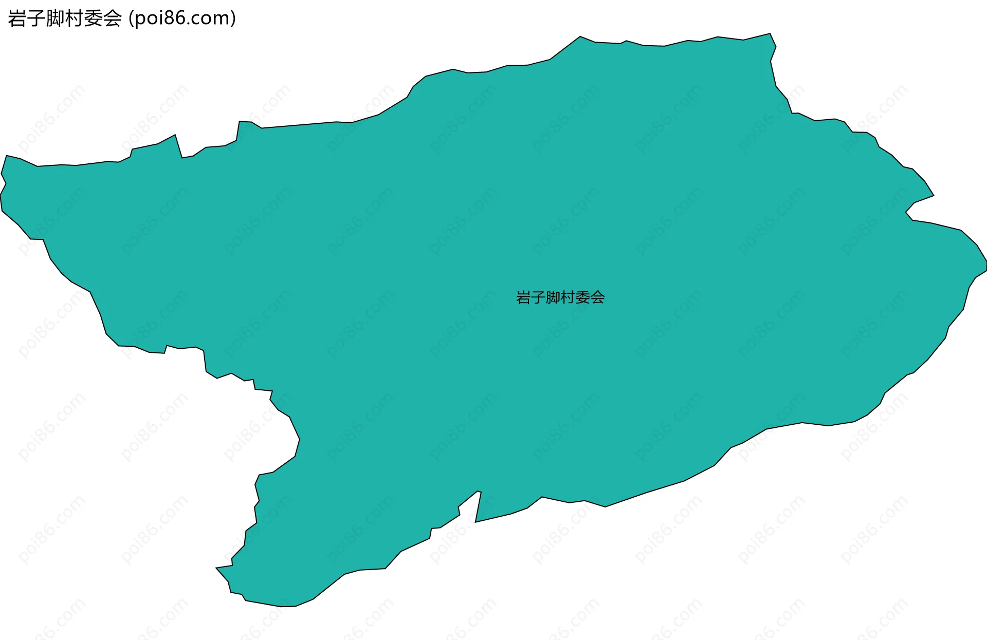 岩子脚村委会边界地图