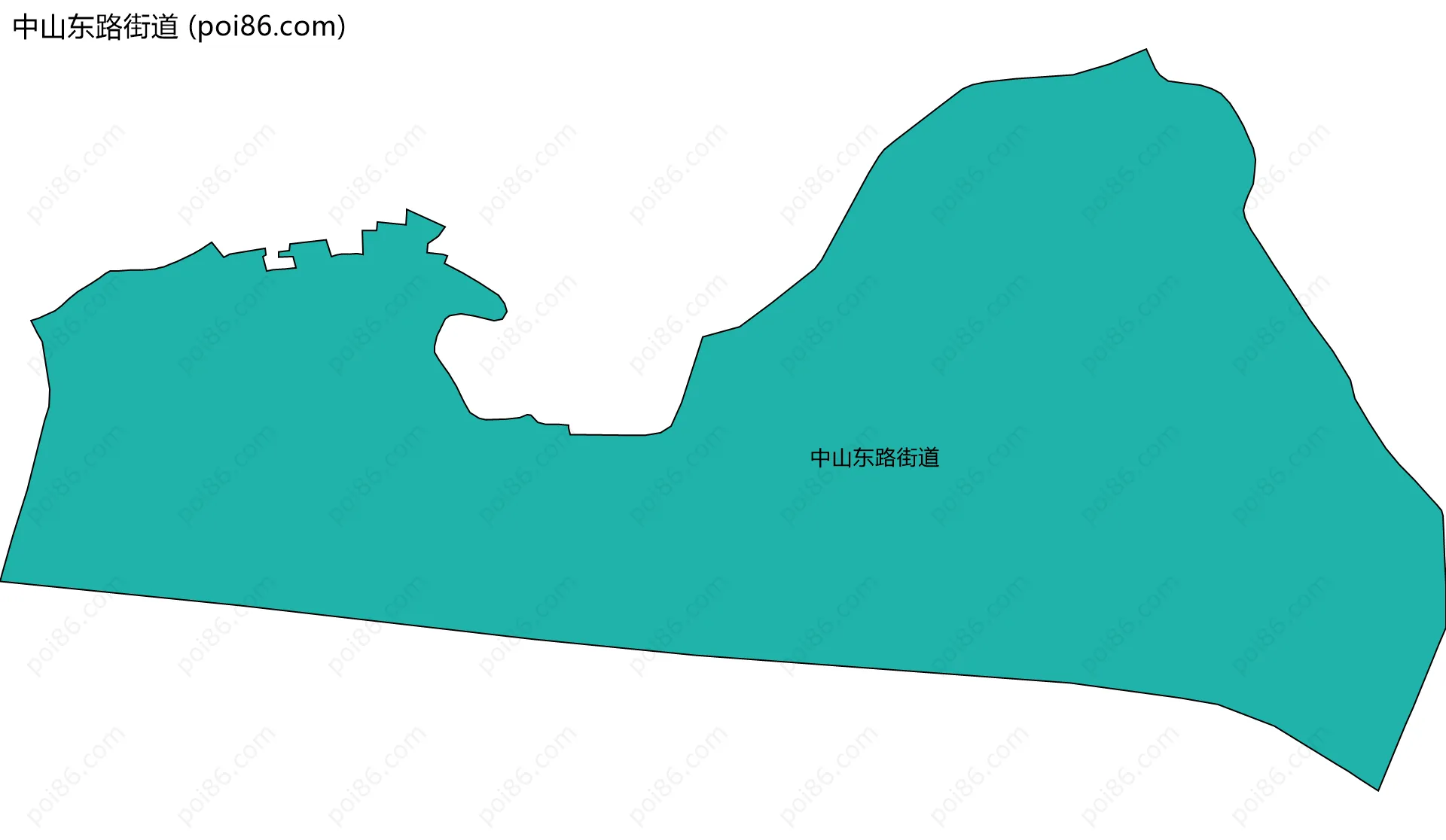 中山东路街道边界地图