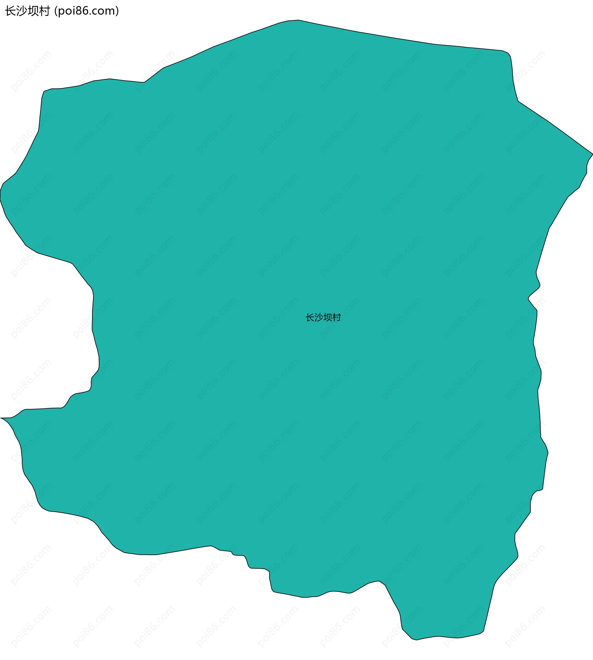 长沙坝村边界地图