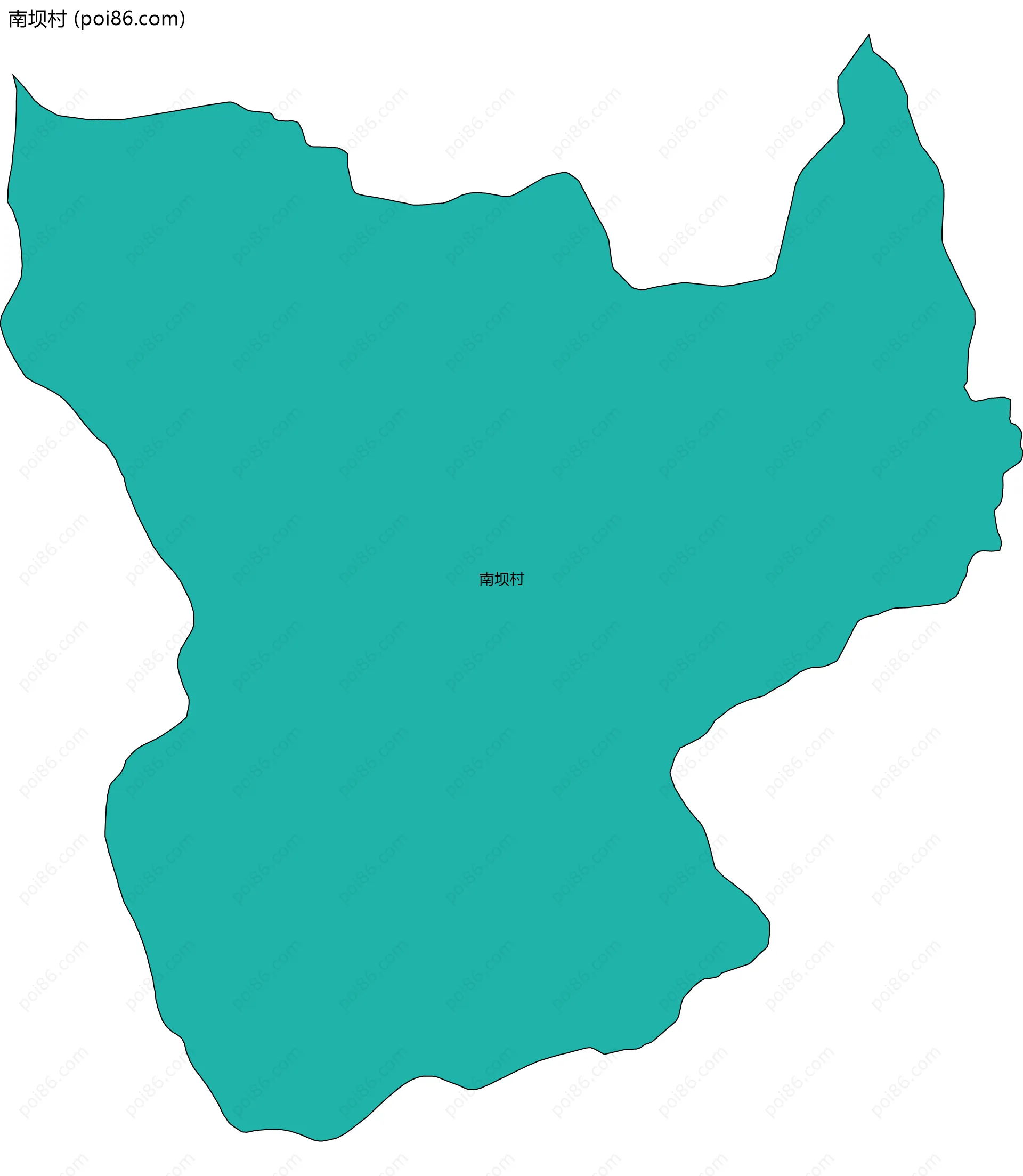 南坝村边界地图