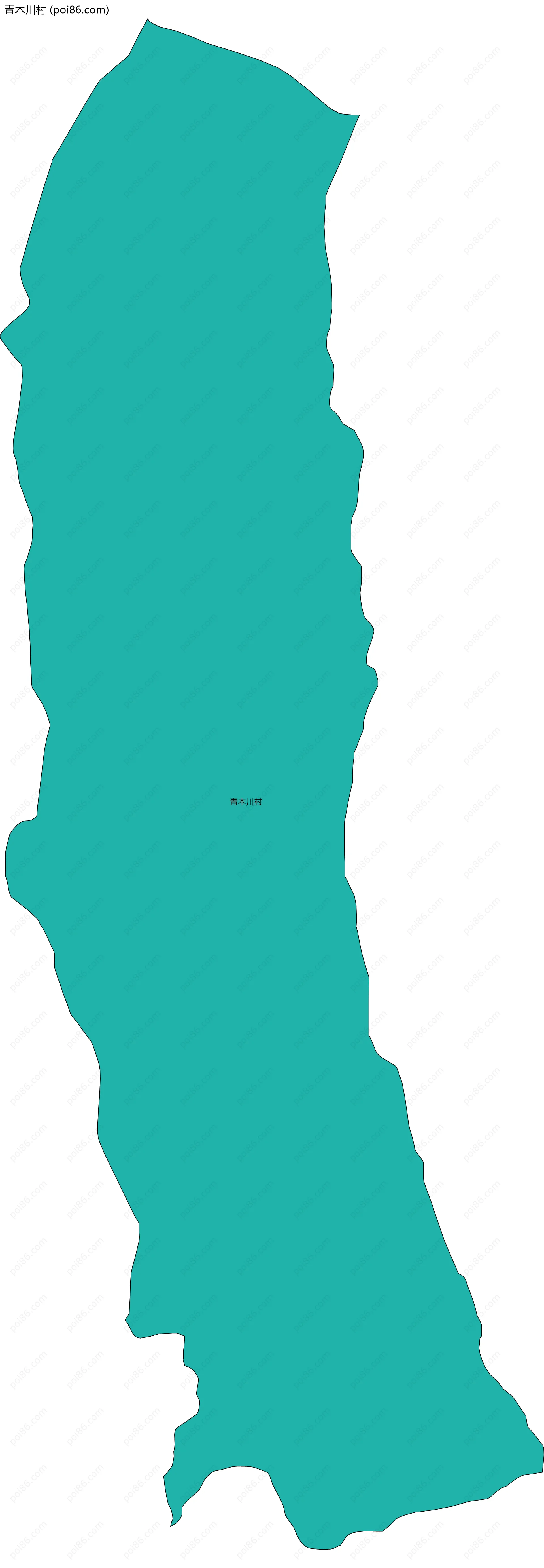 青木川村边界地图