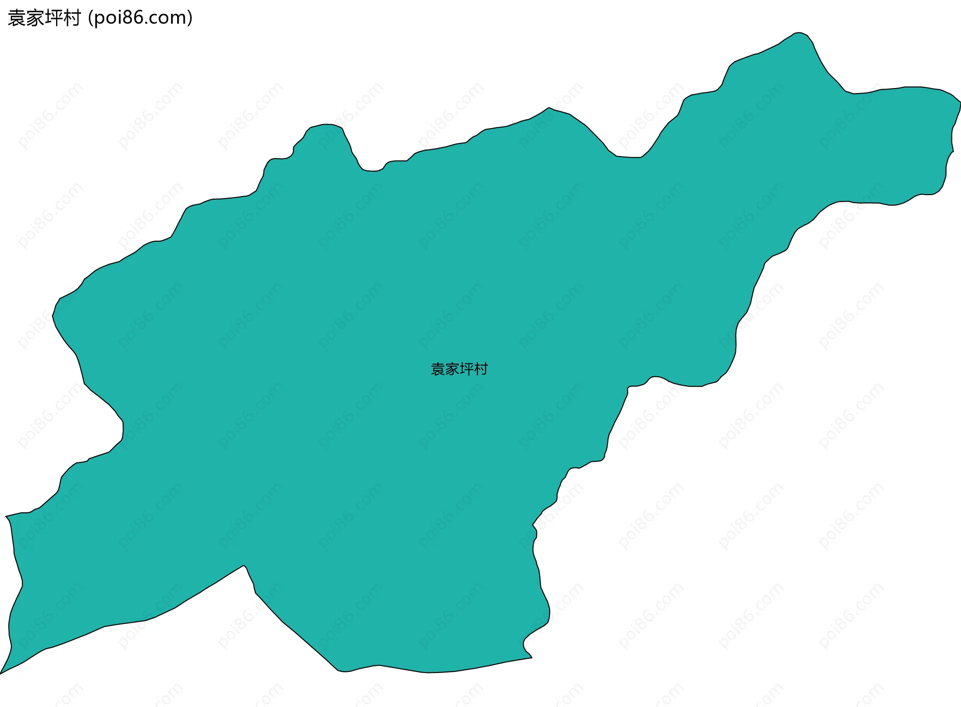 袁家坪村边界地图