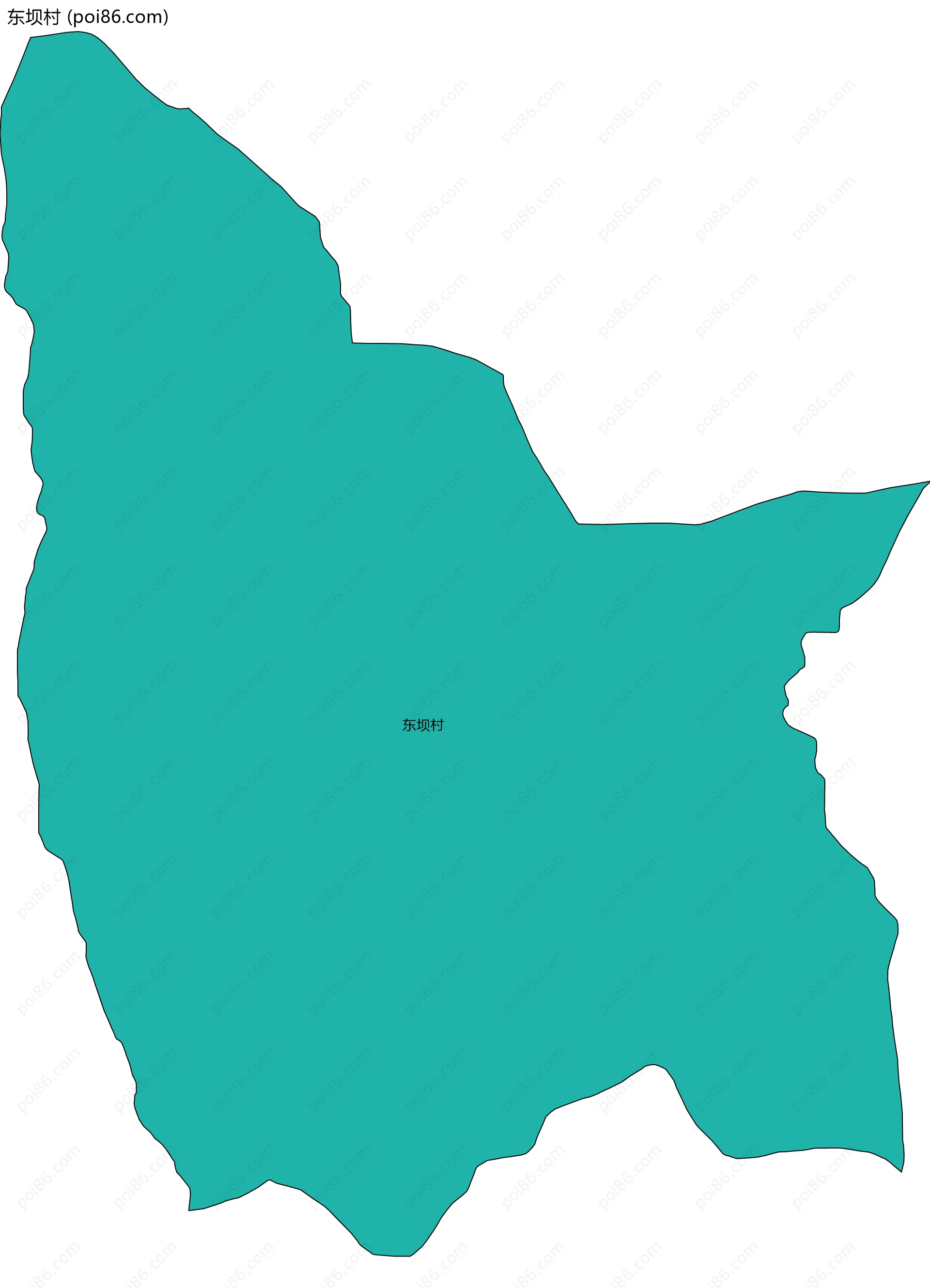 东坝村边界地图