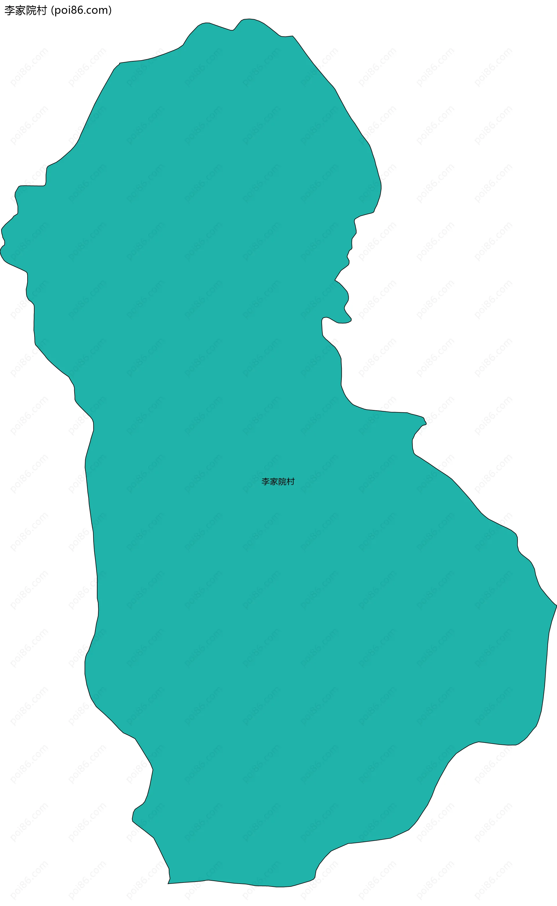 李家院村边界地图