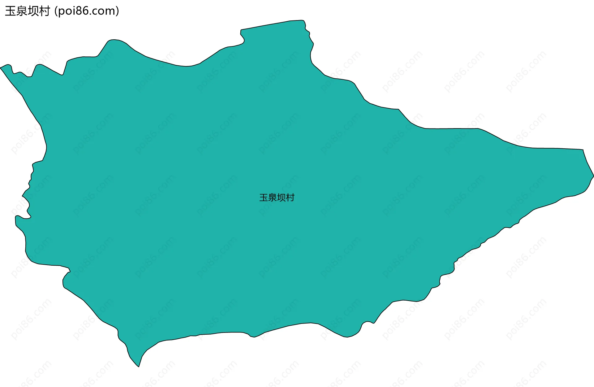 玉泉坝村边界地图