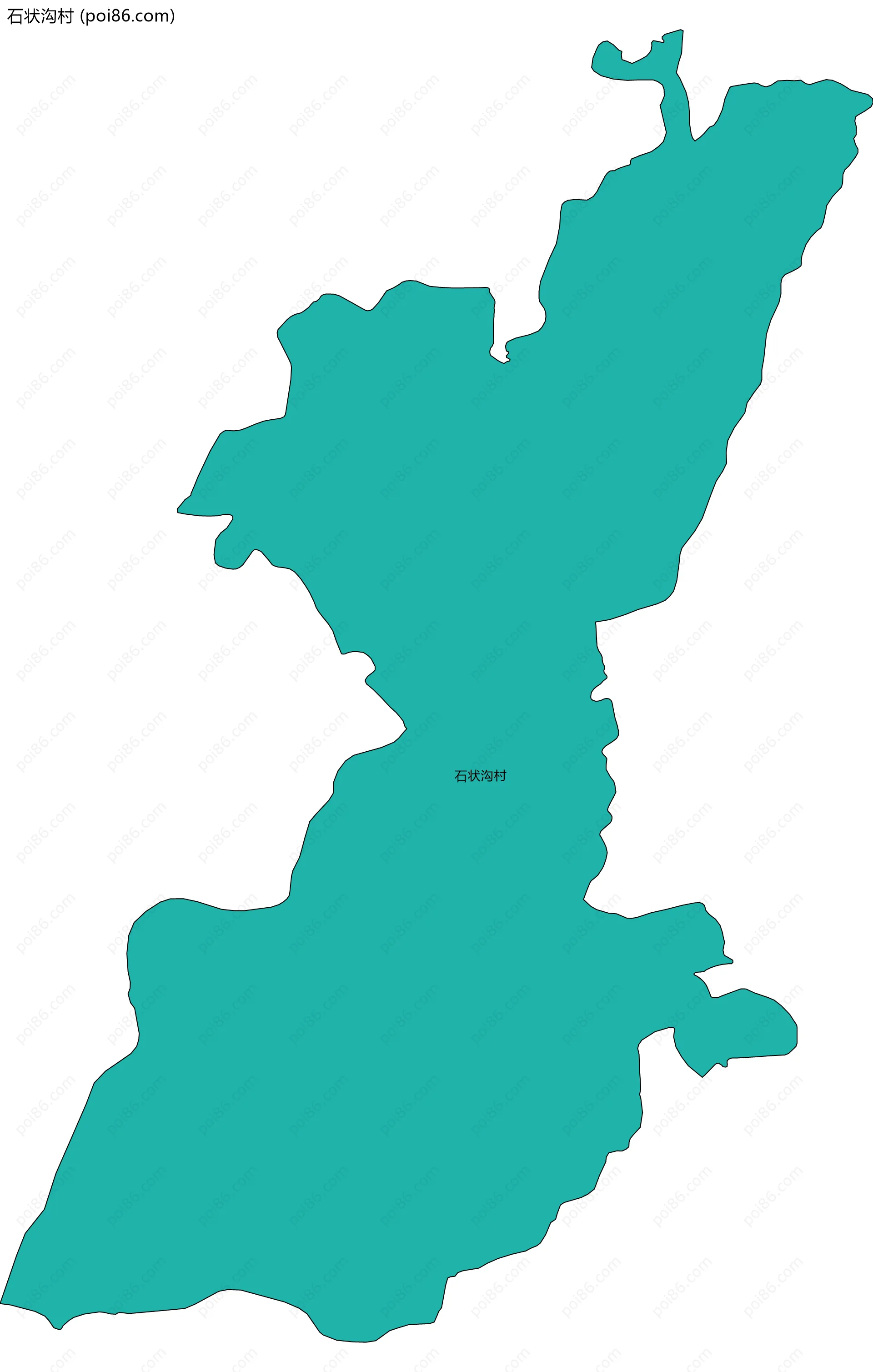 石状沟村边界地图
