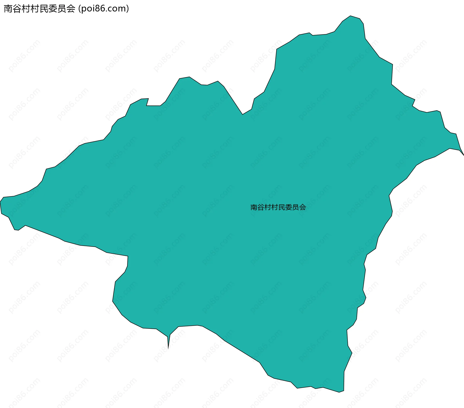 南谷村村民委员会边界地图