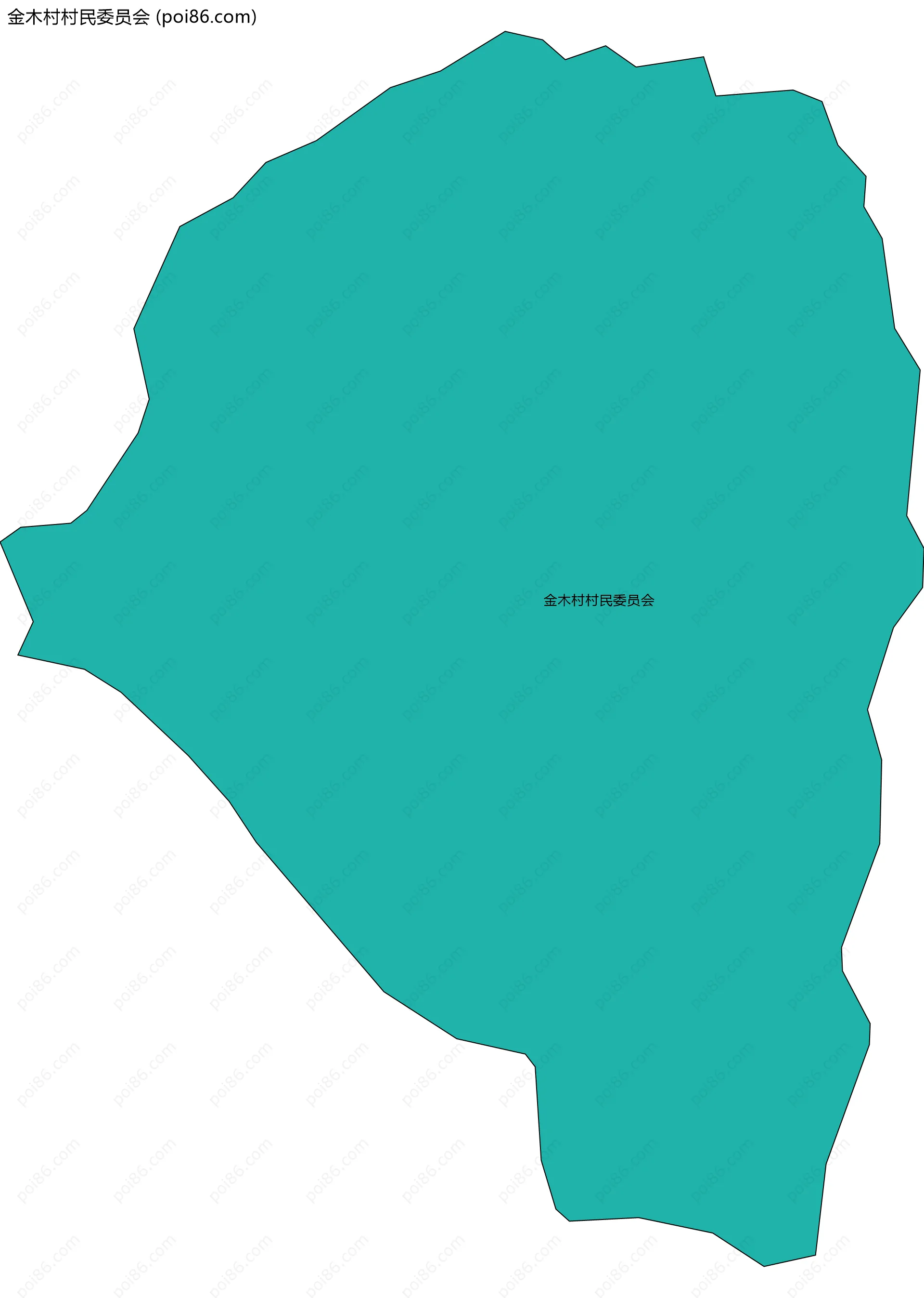 金木村村民委员会边界地图