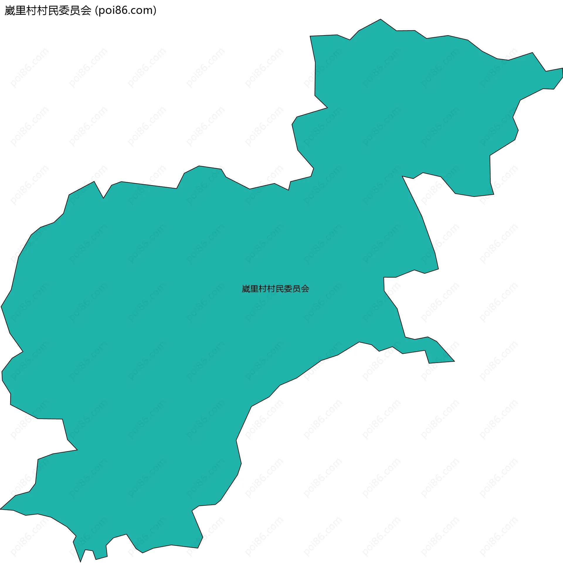 崴里村村民委员会边界地图