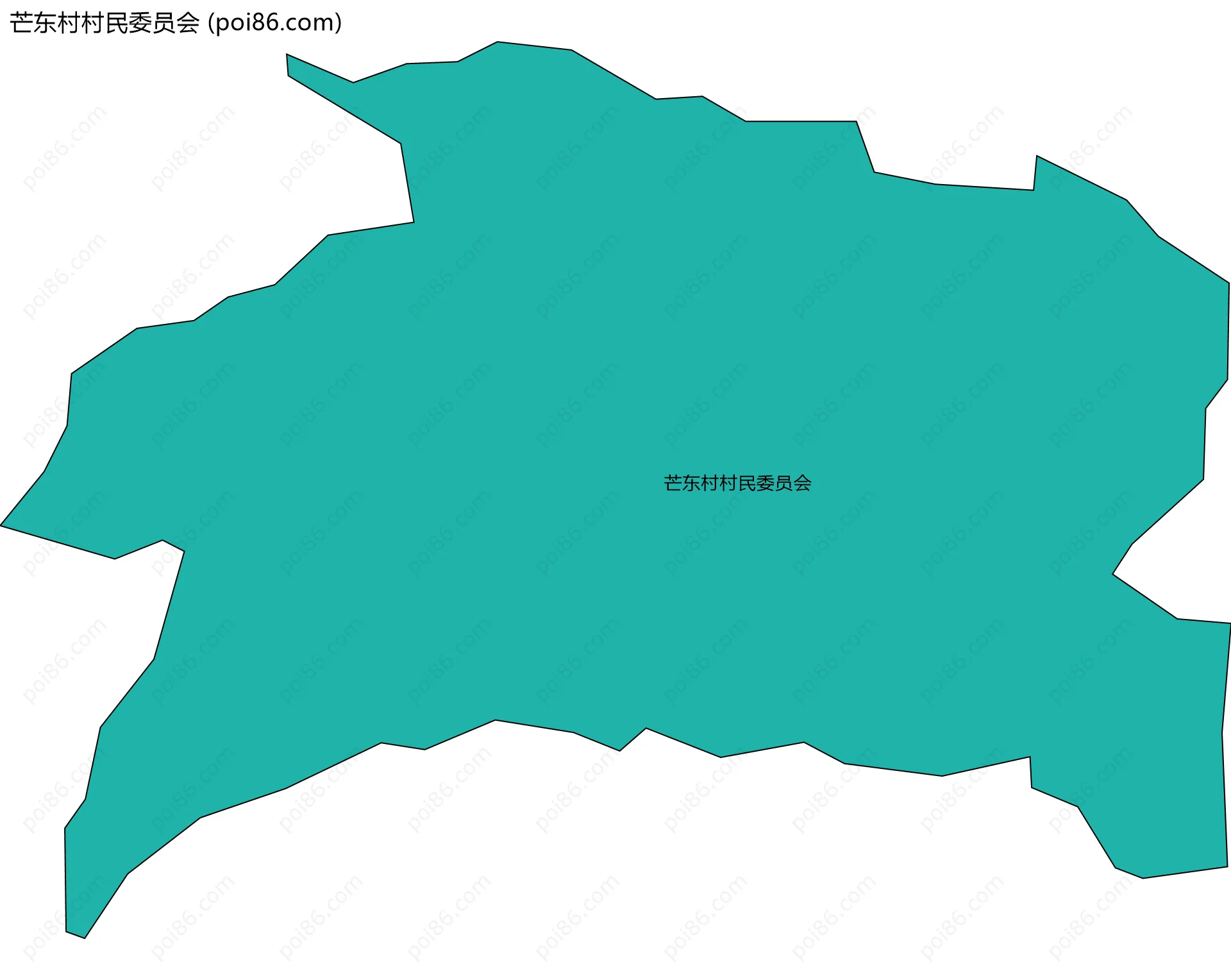 芒东村村民委员会边界地图