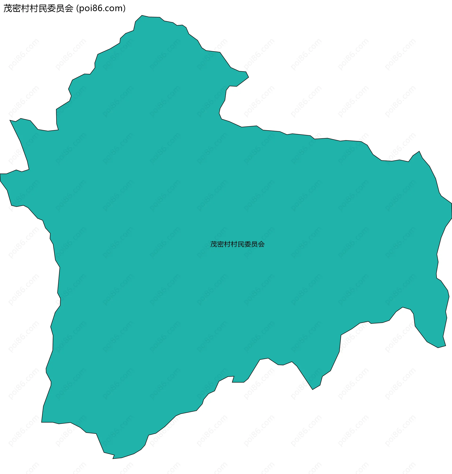 茂密村村民委员会边界地图