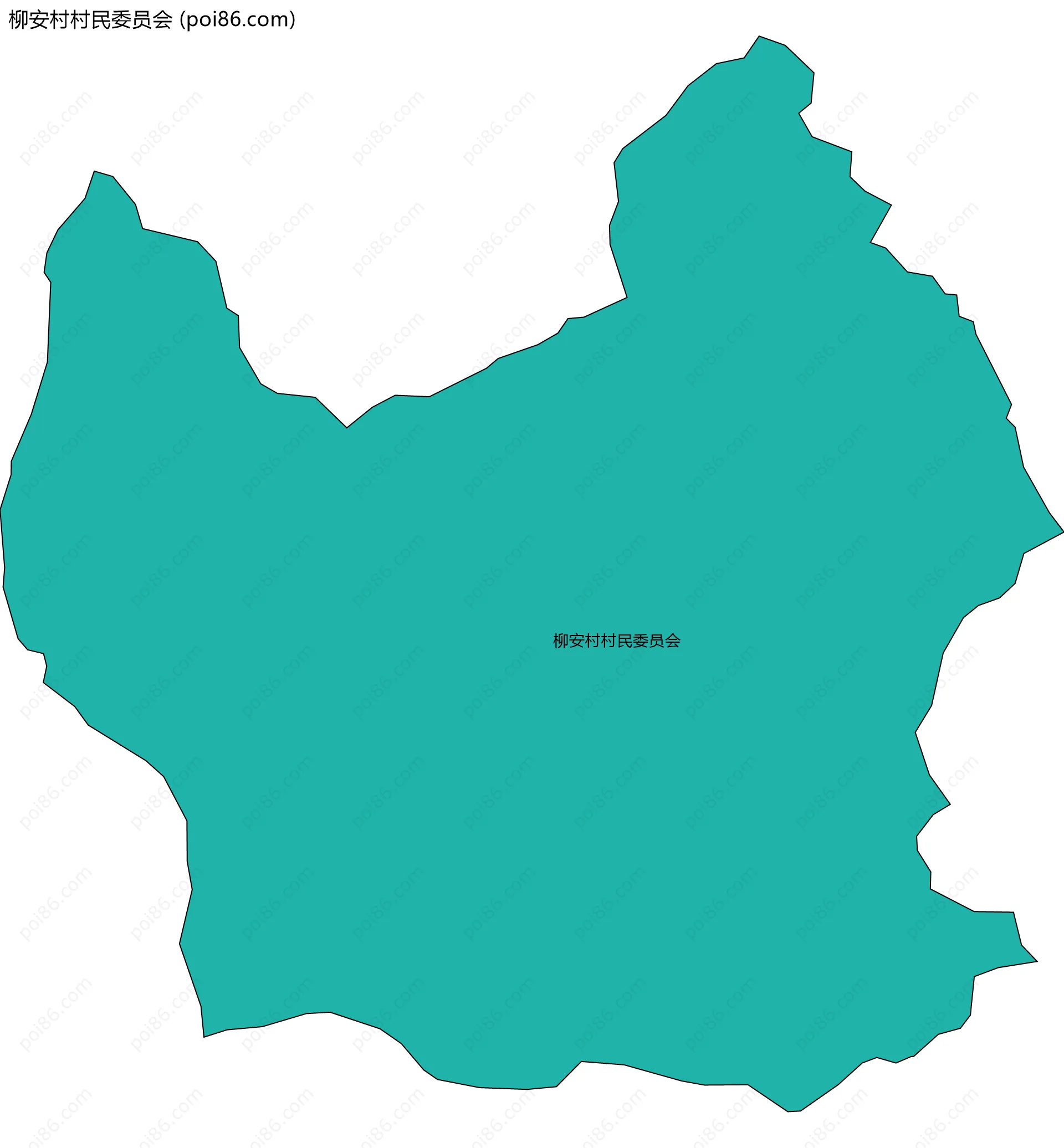 柳安村村民委员会边界地图