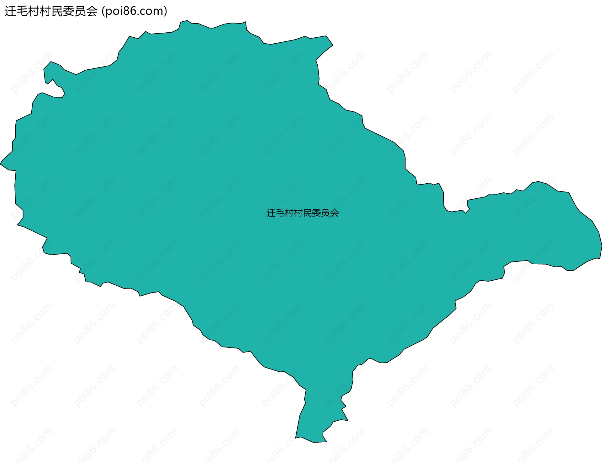 迁毛村村民委员会边界地图