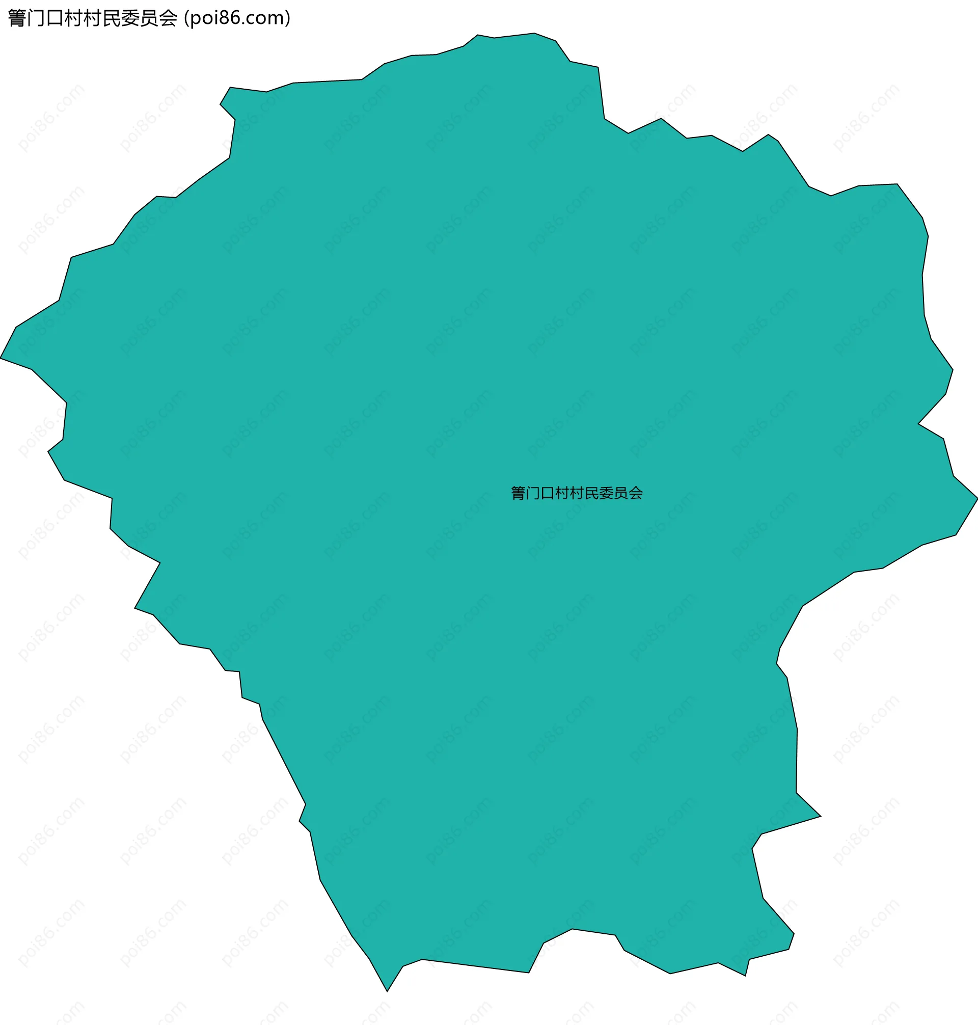 箐门口村村民委员会边界地图