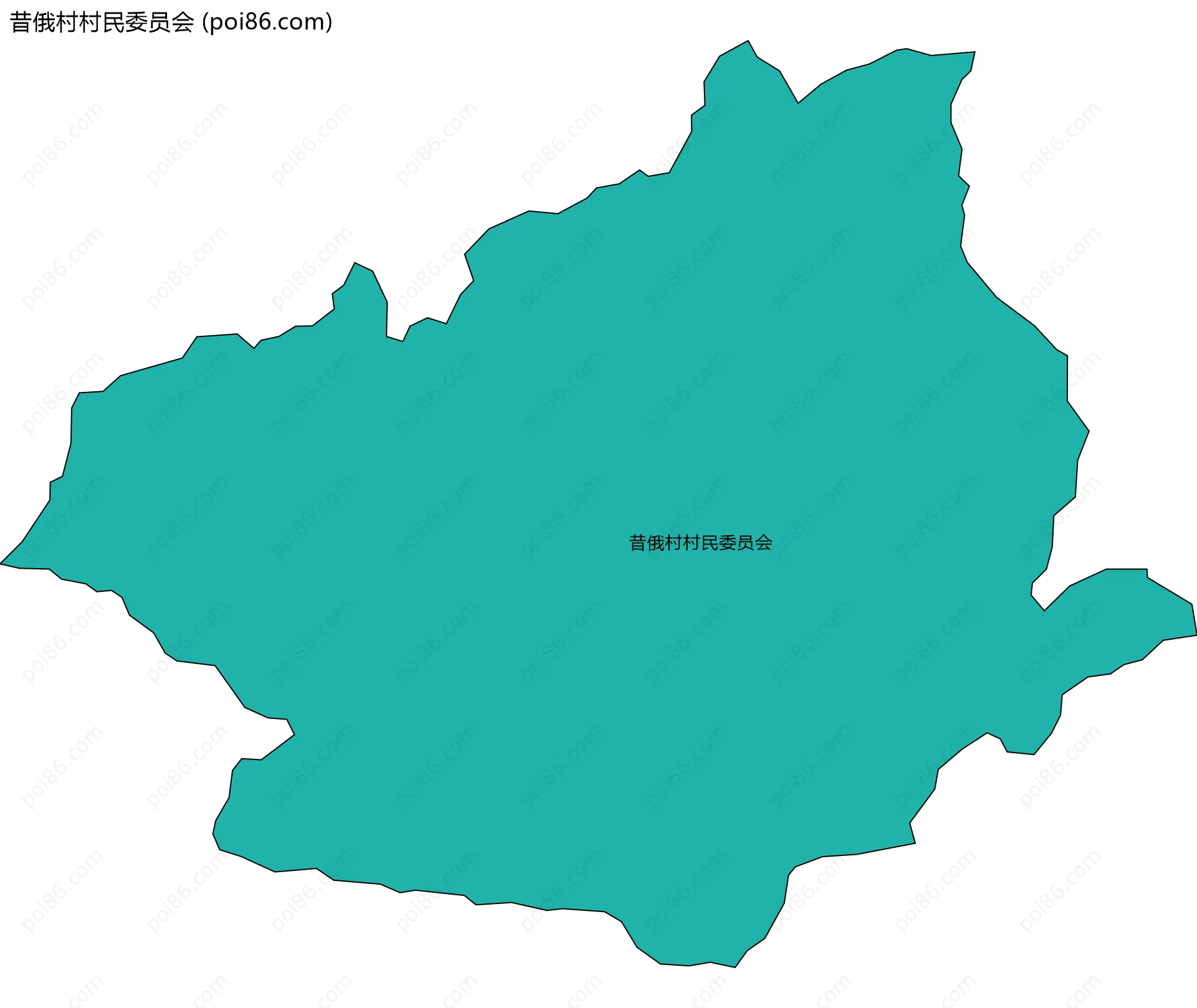 昔俄村村民委员会边界地图