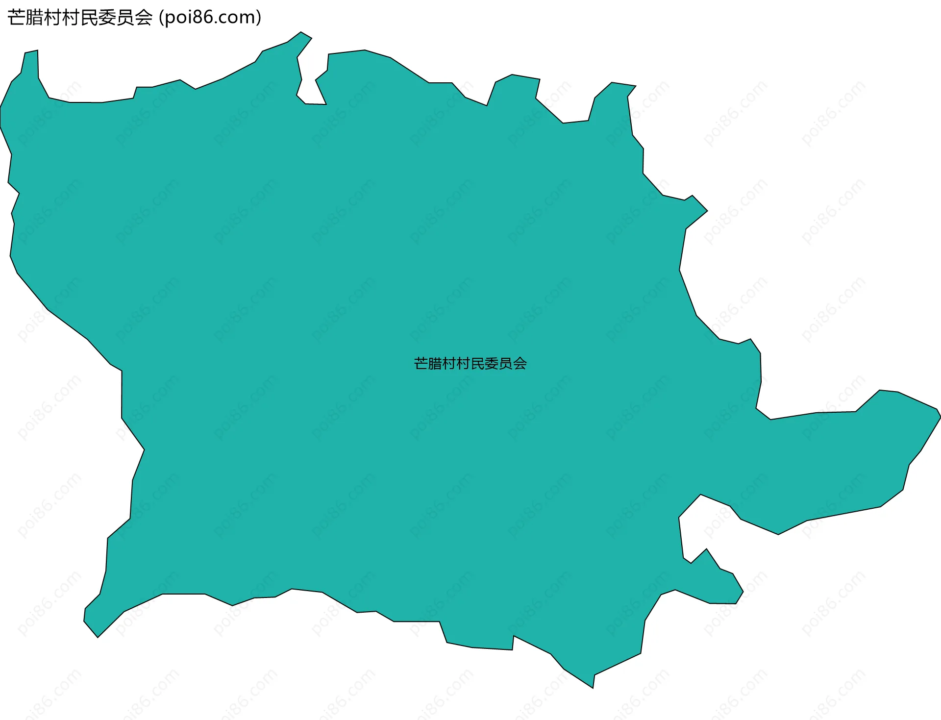 芒腊村村民委员会边界地图