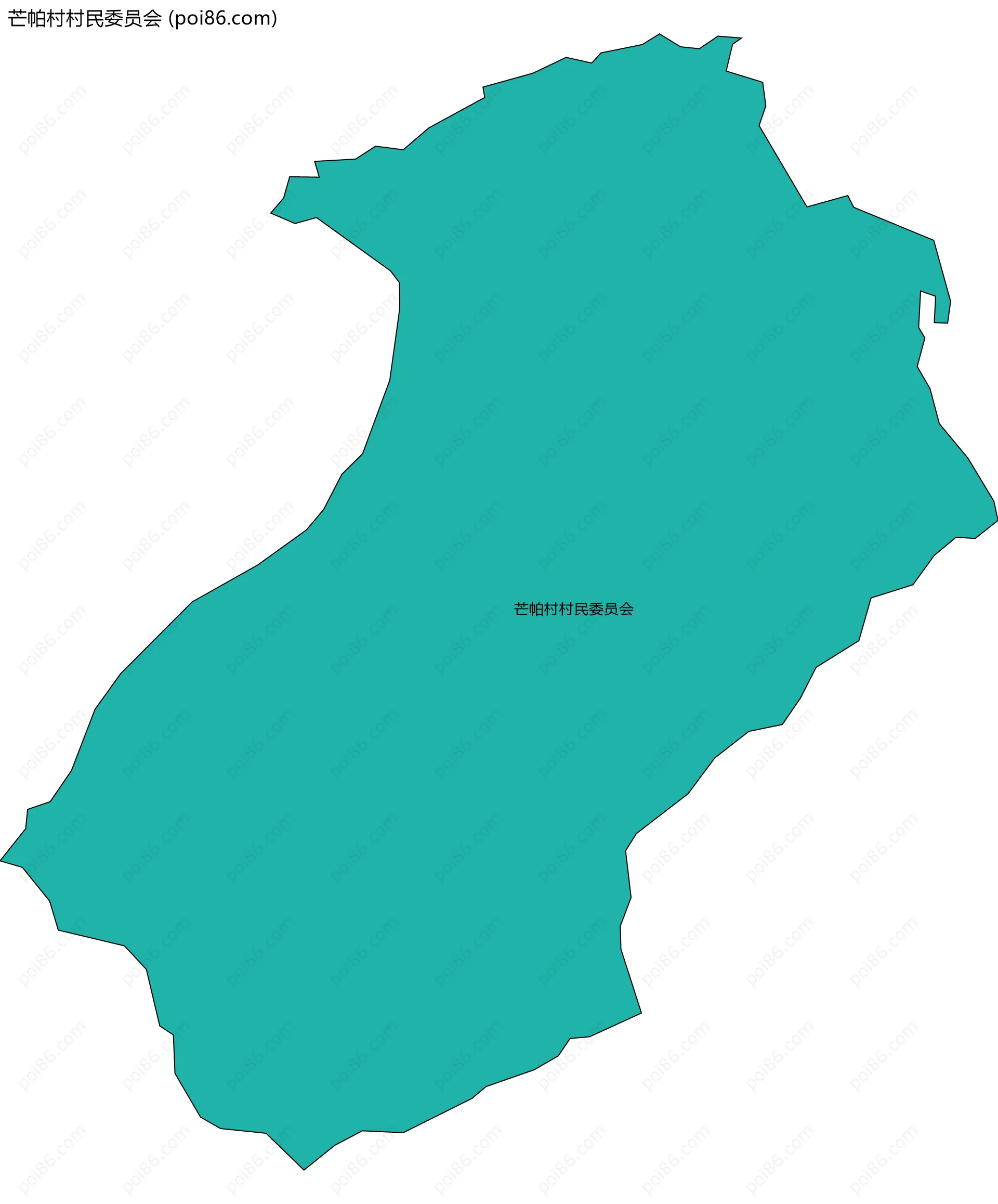 芒帕村村民委员会边界地图