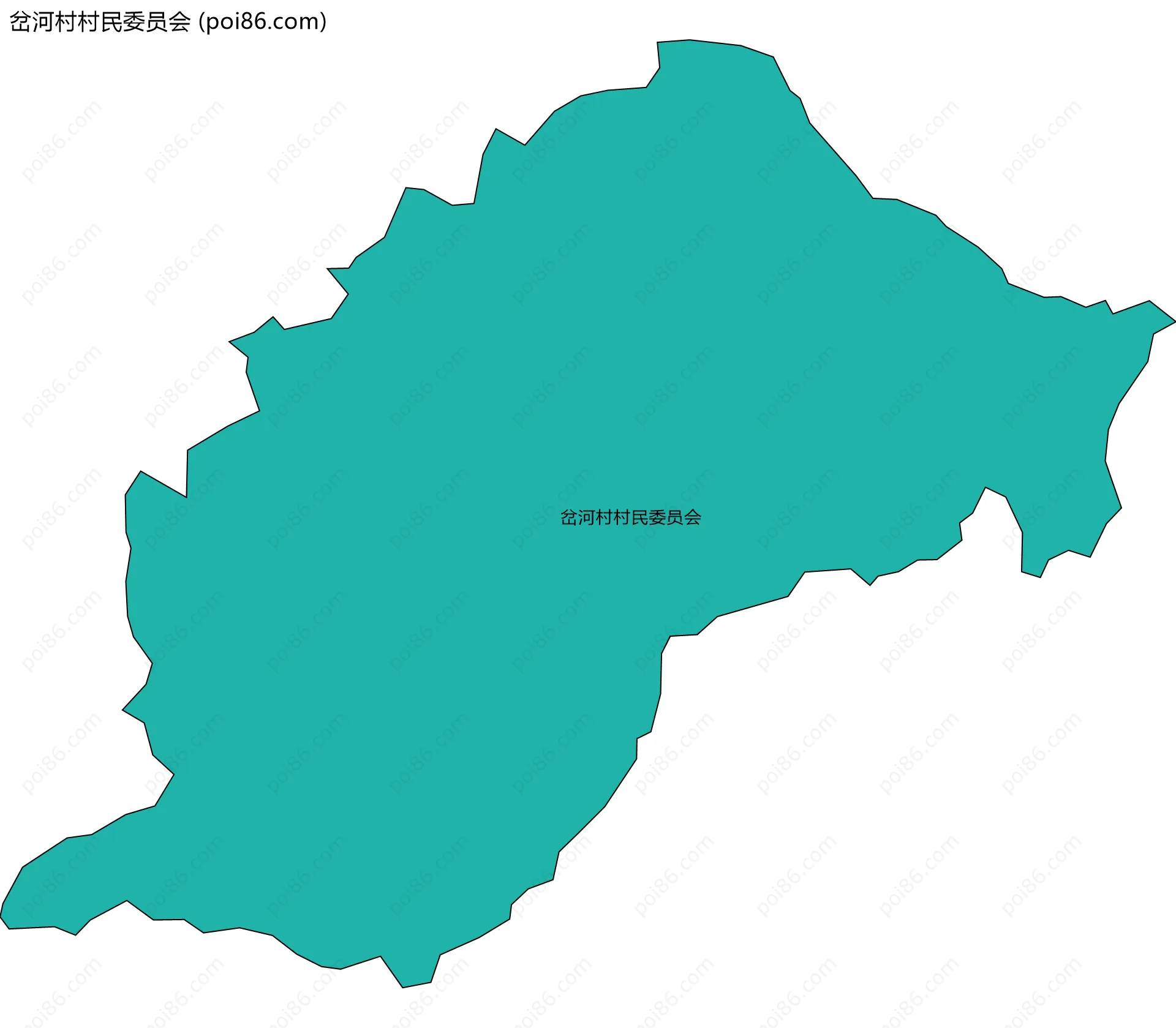 岔河村村民委员会边界地图