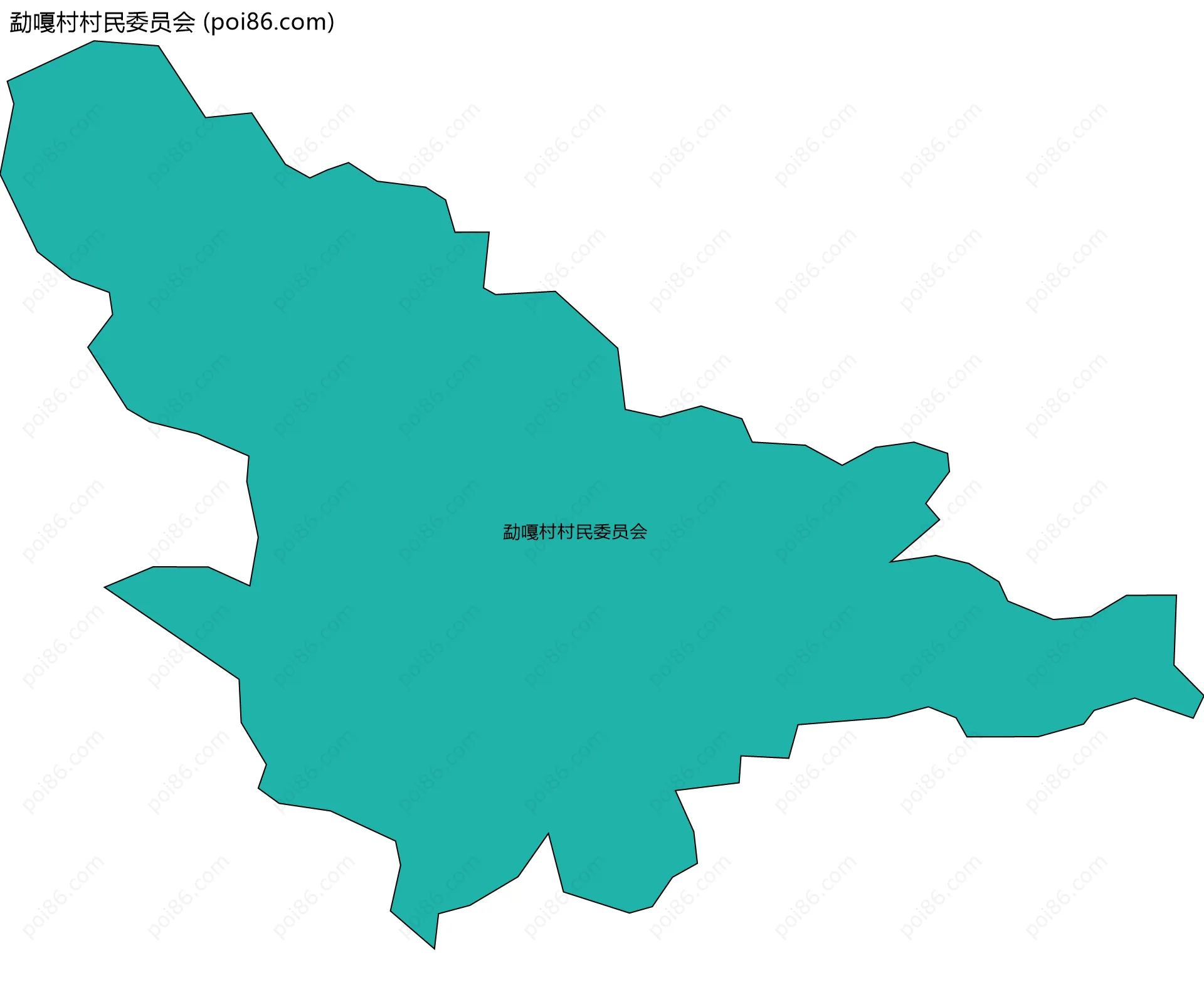 勐嘎村村民委员会边界地图