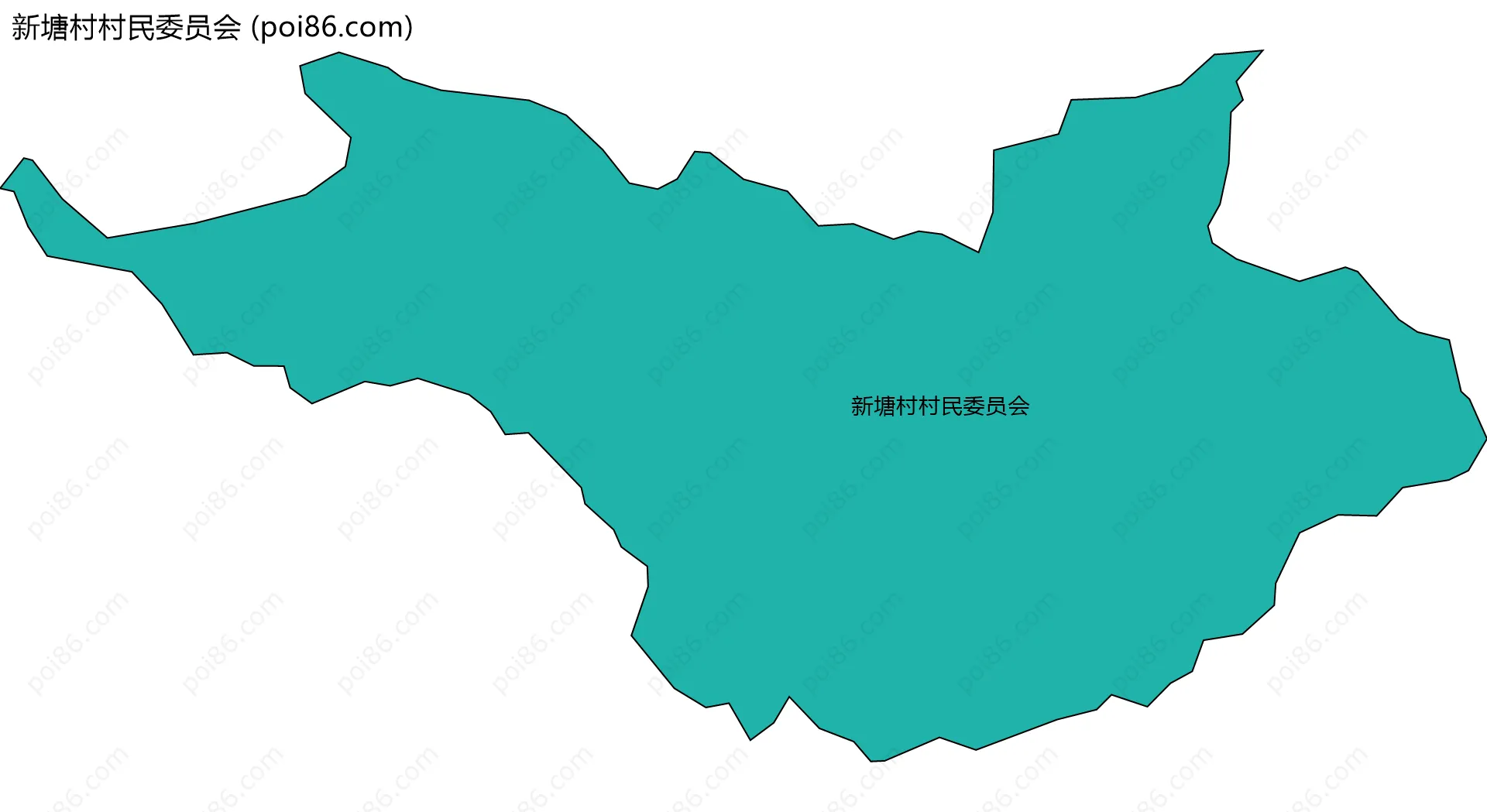 新塘村村民委员会边界地图