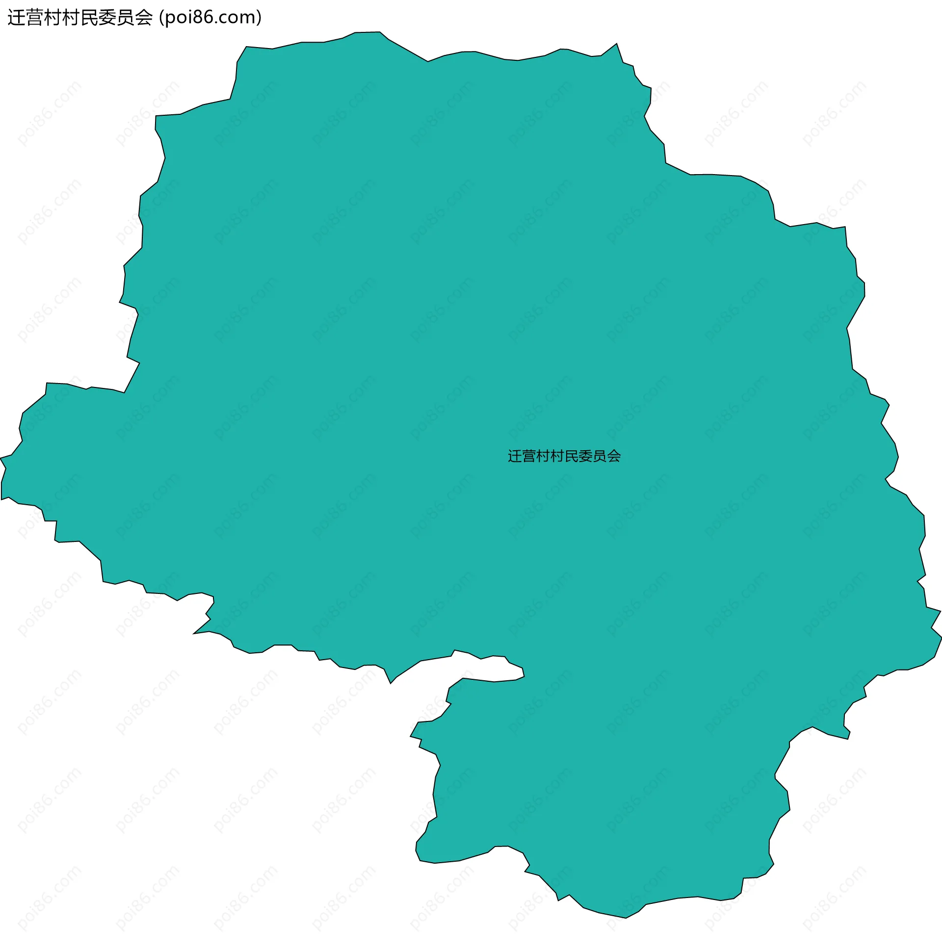 迁营村村民委员会边界地图