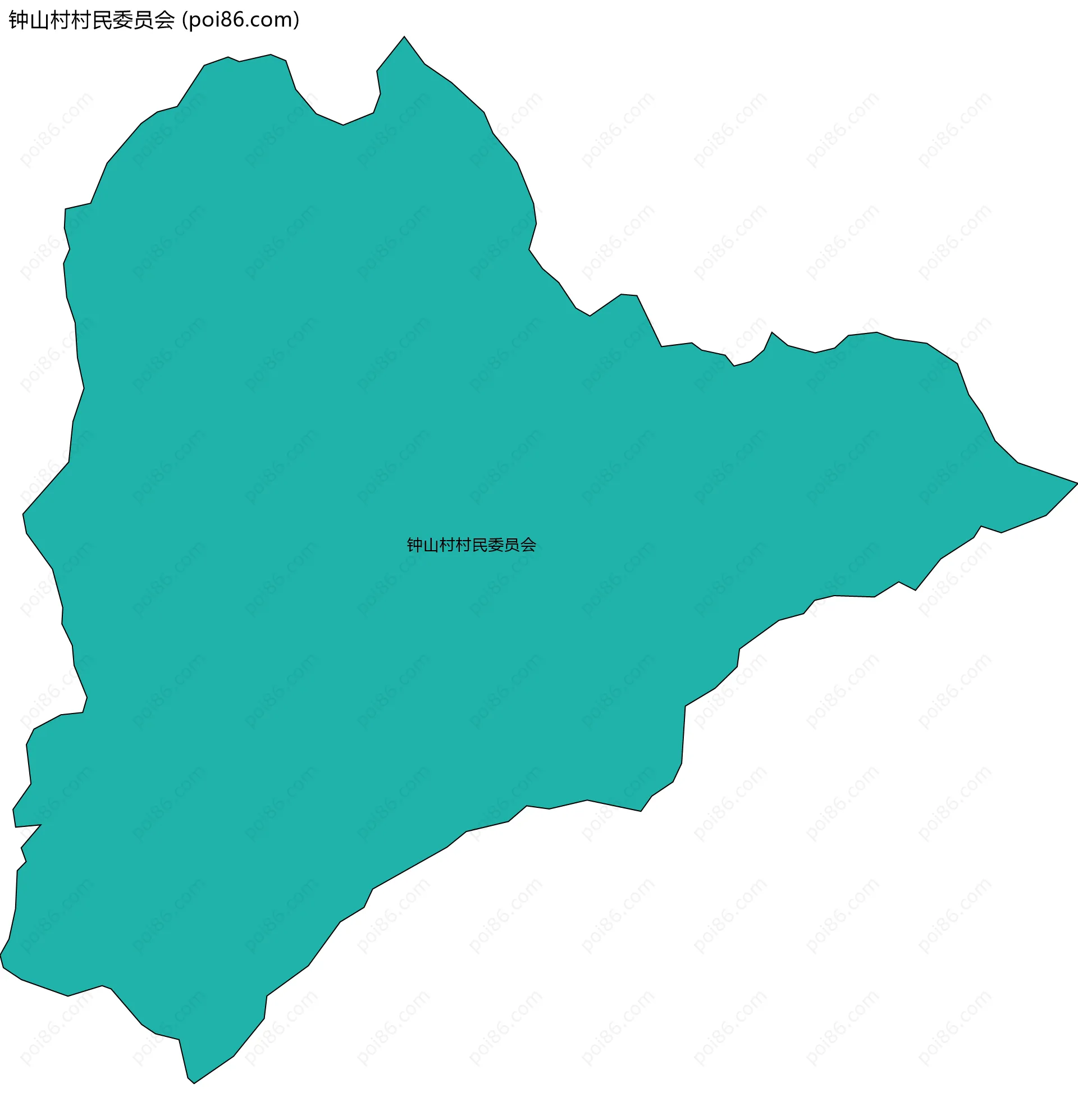 钟山村村民委员会边界地图