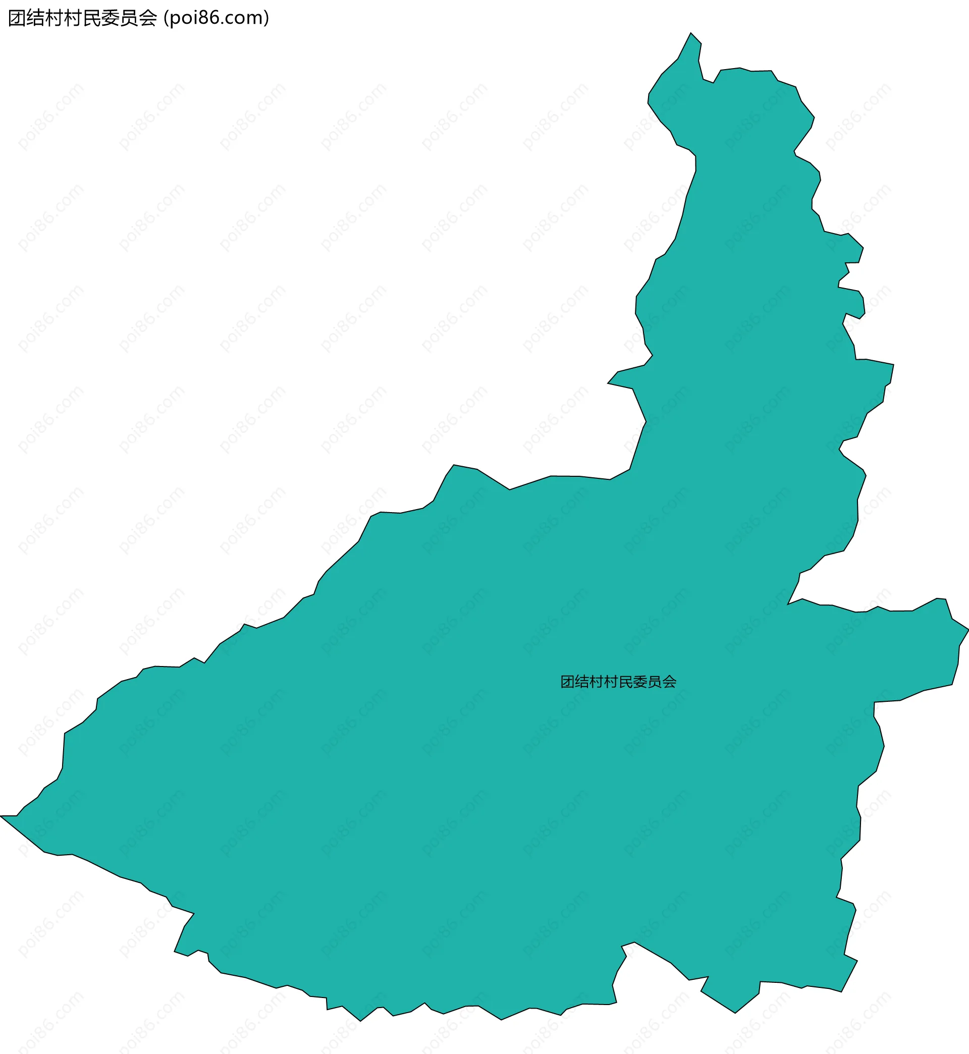 团结村村民委员会边界地图