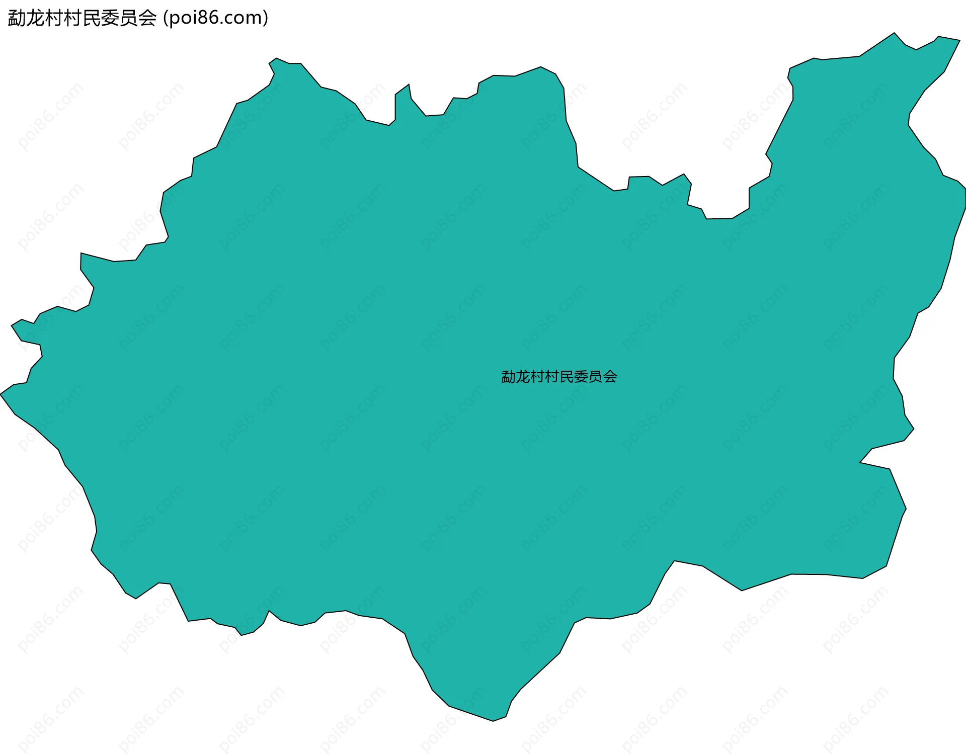 勐龙村村民委员会边界地图
