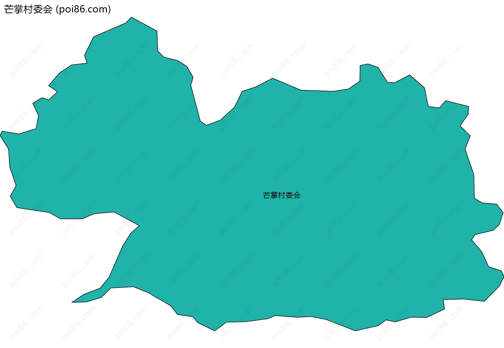芒掌村委会边界地图