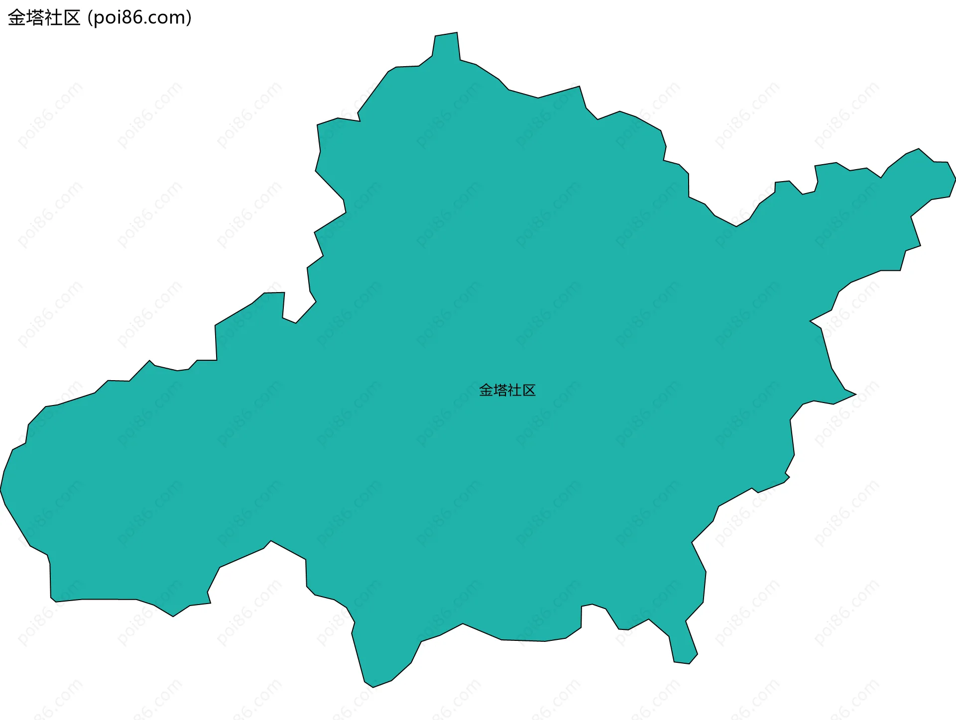 金塔社区边界地图