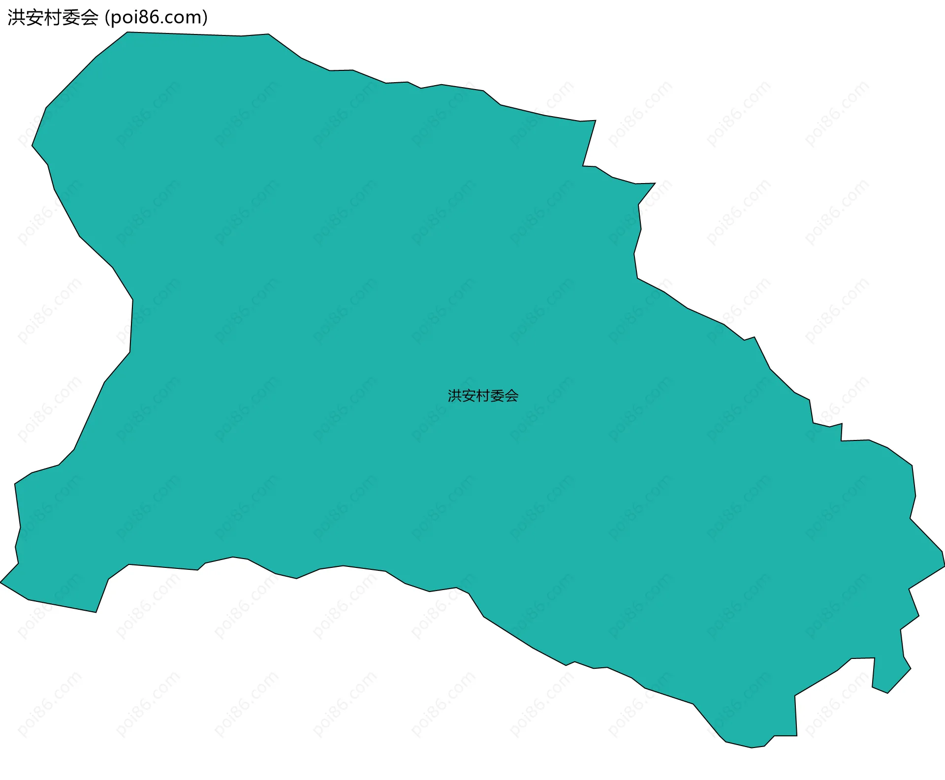 洪安村委会边界地图