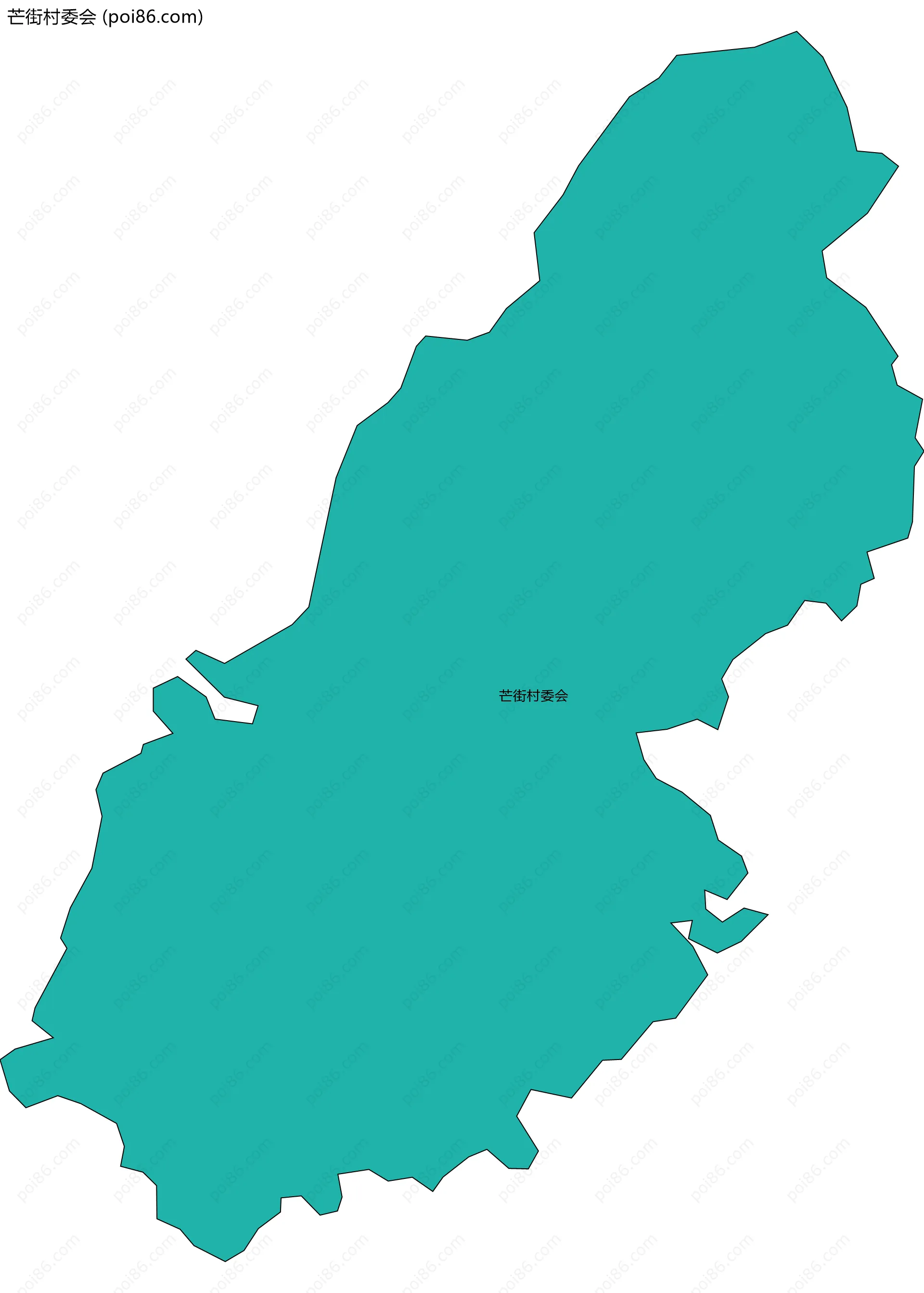 芒街村委会边界地图