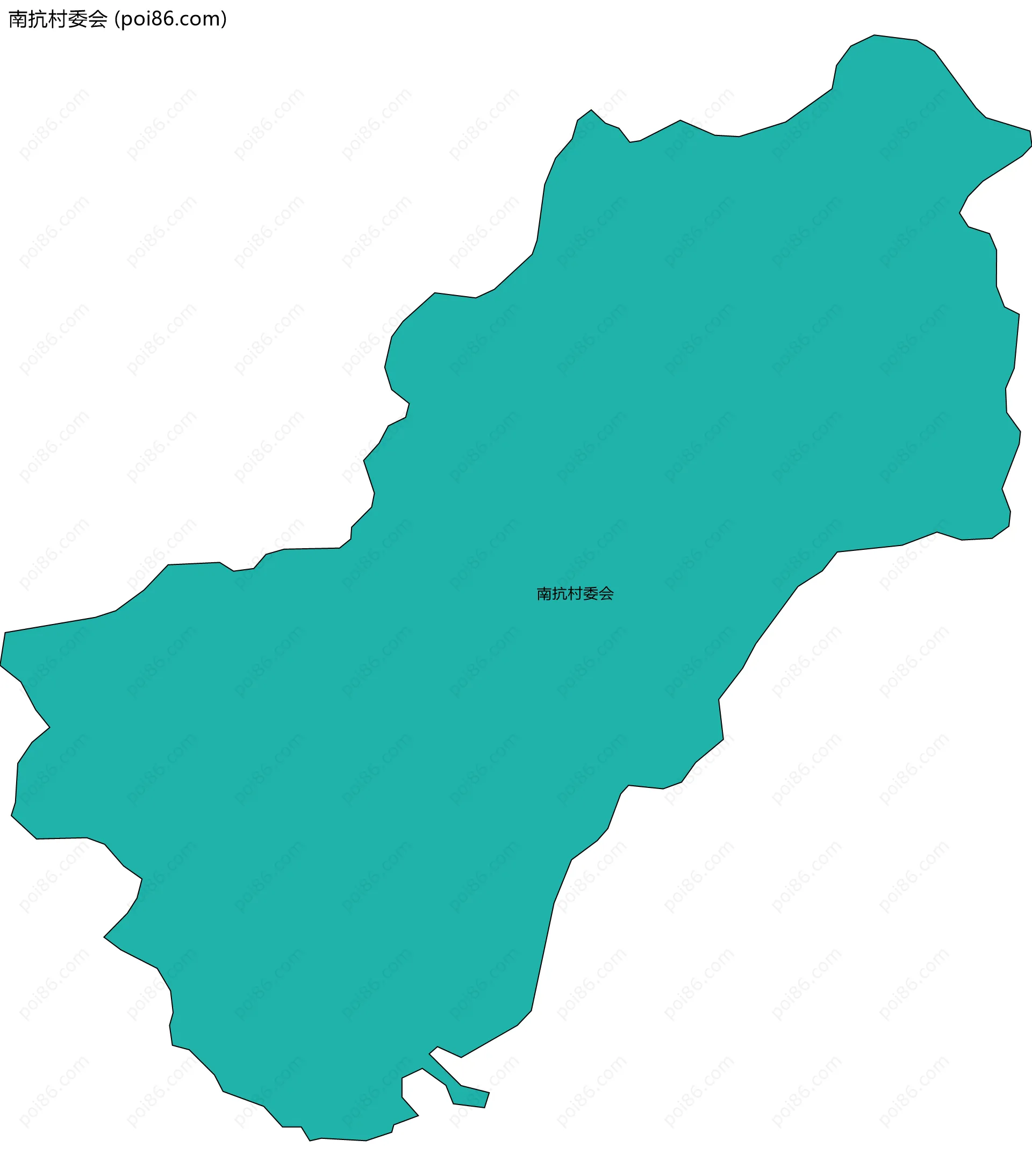 南抗村委会边界地图