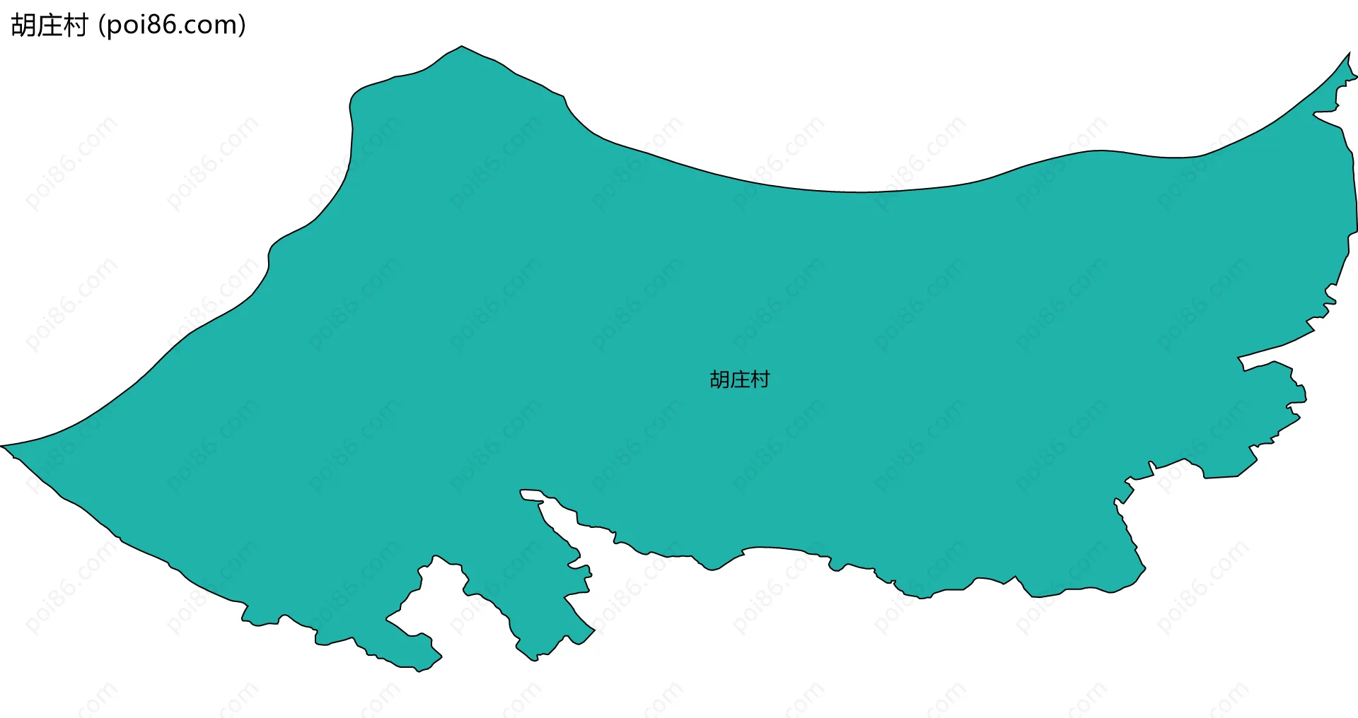 胡庄村边界地图
