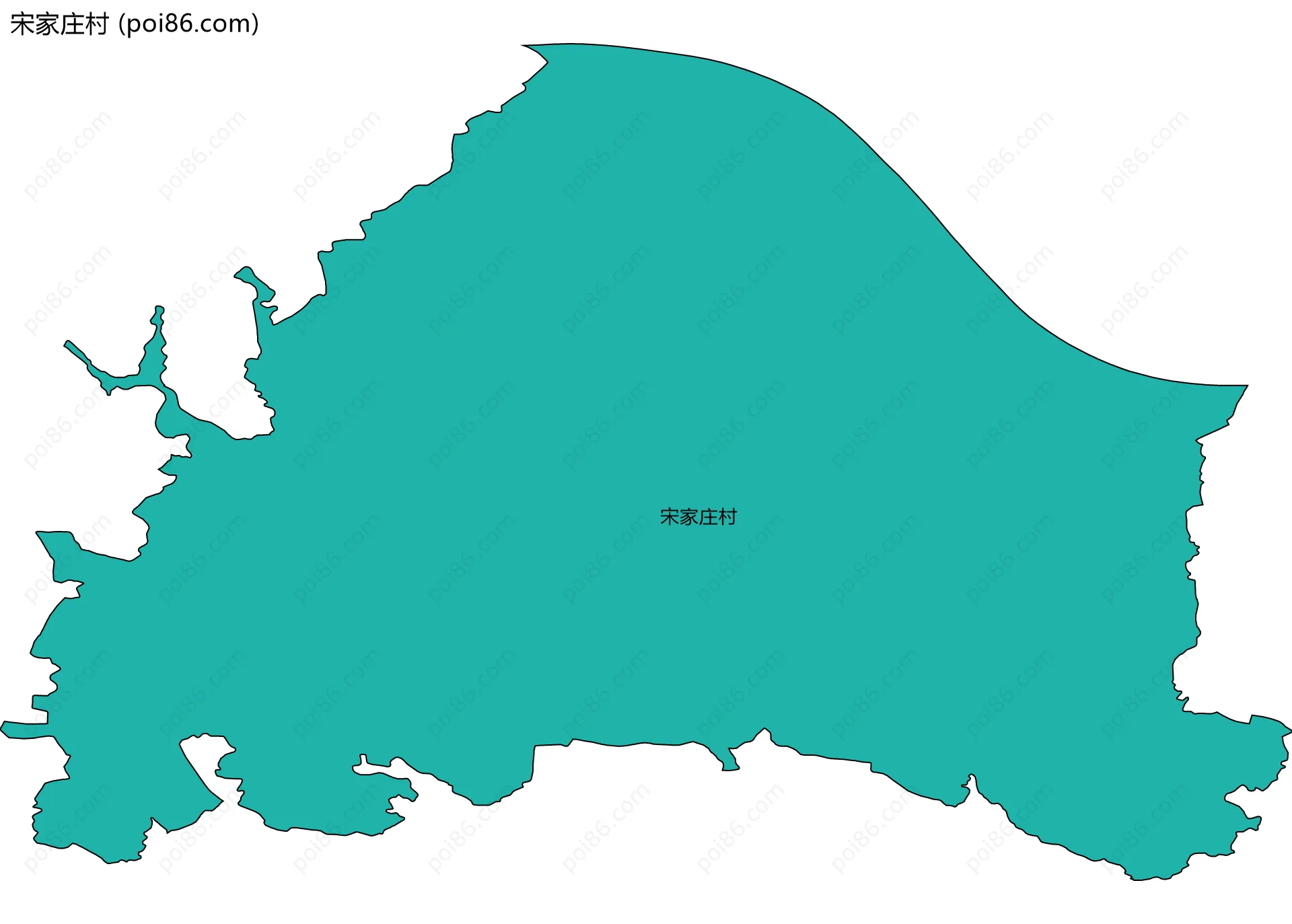 宋家庄村边界地图