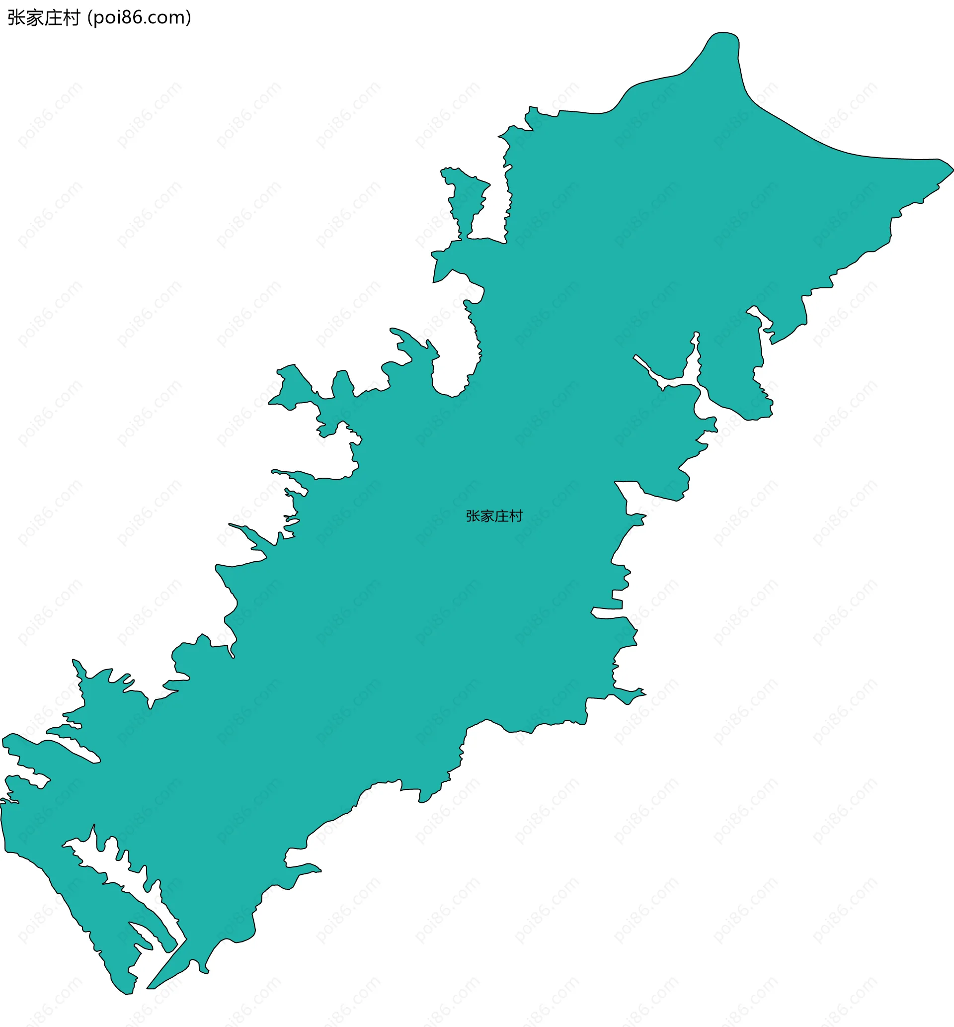 张家庄村边界地图