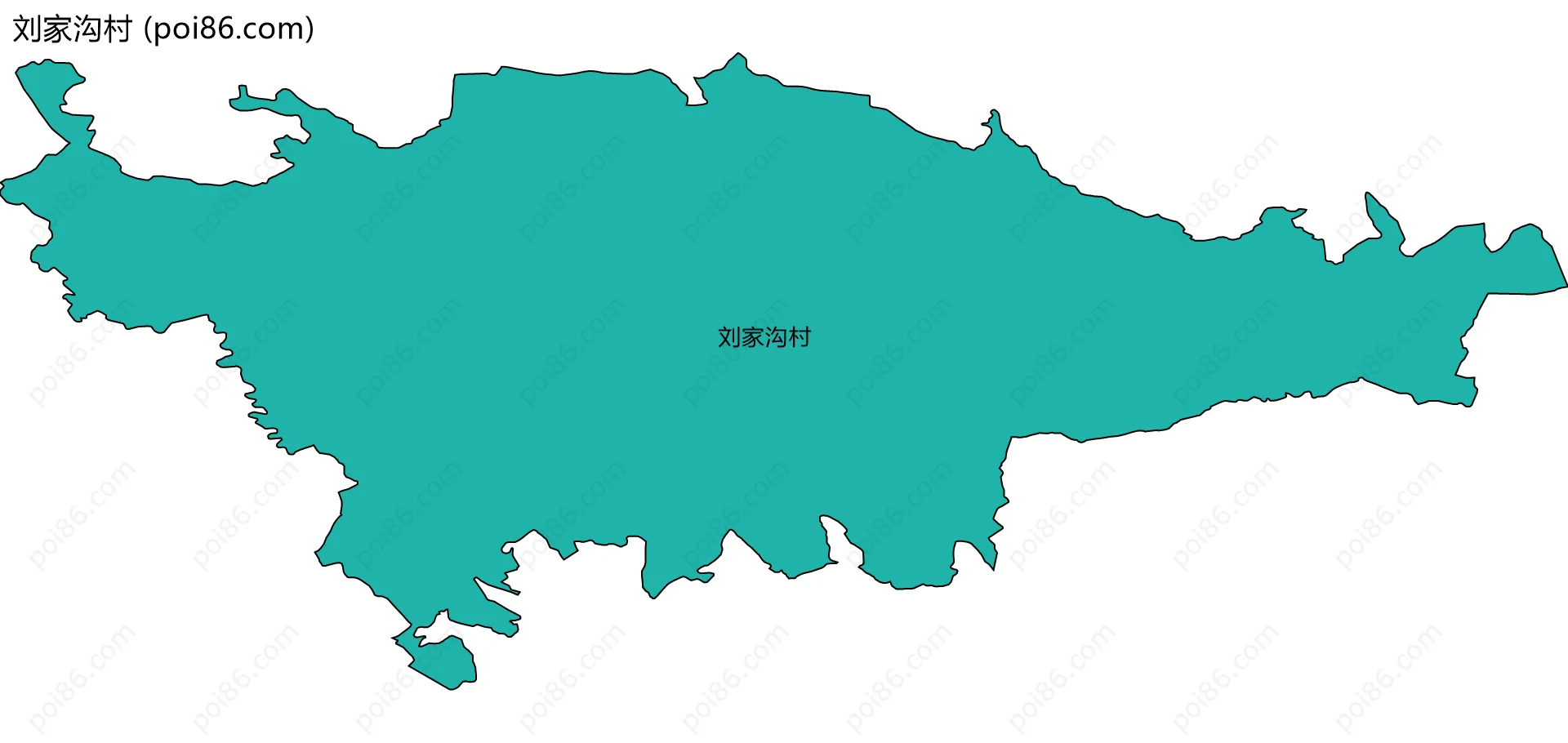 刘家沟村边界地图