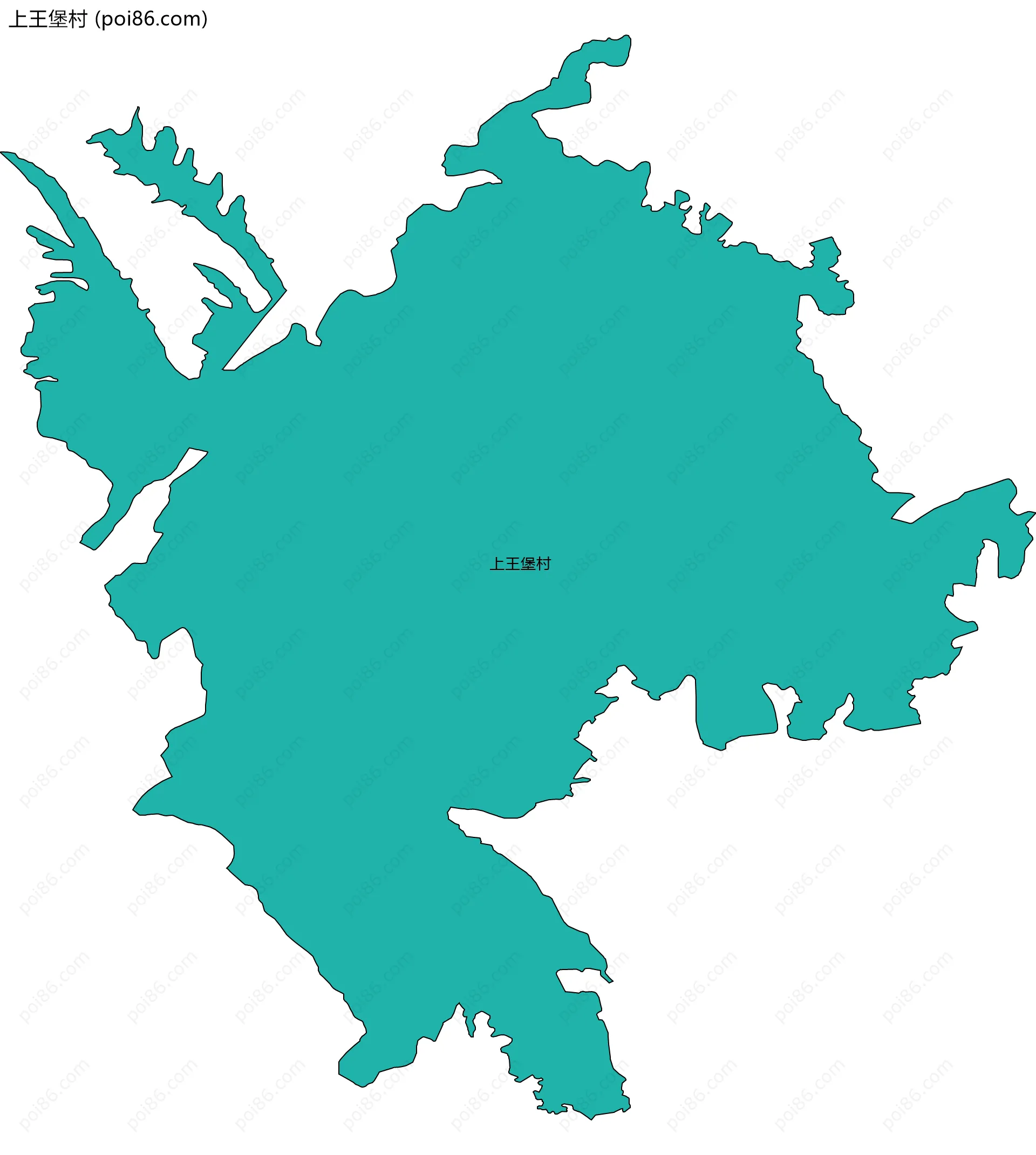 上王堡村边界地图