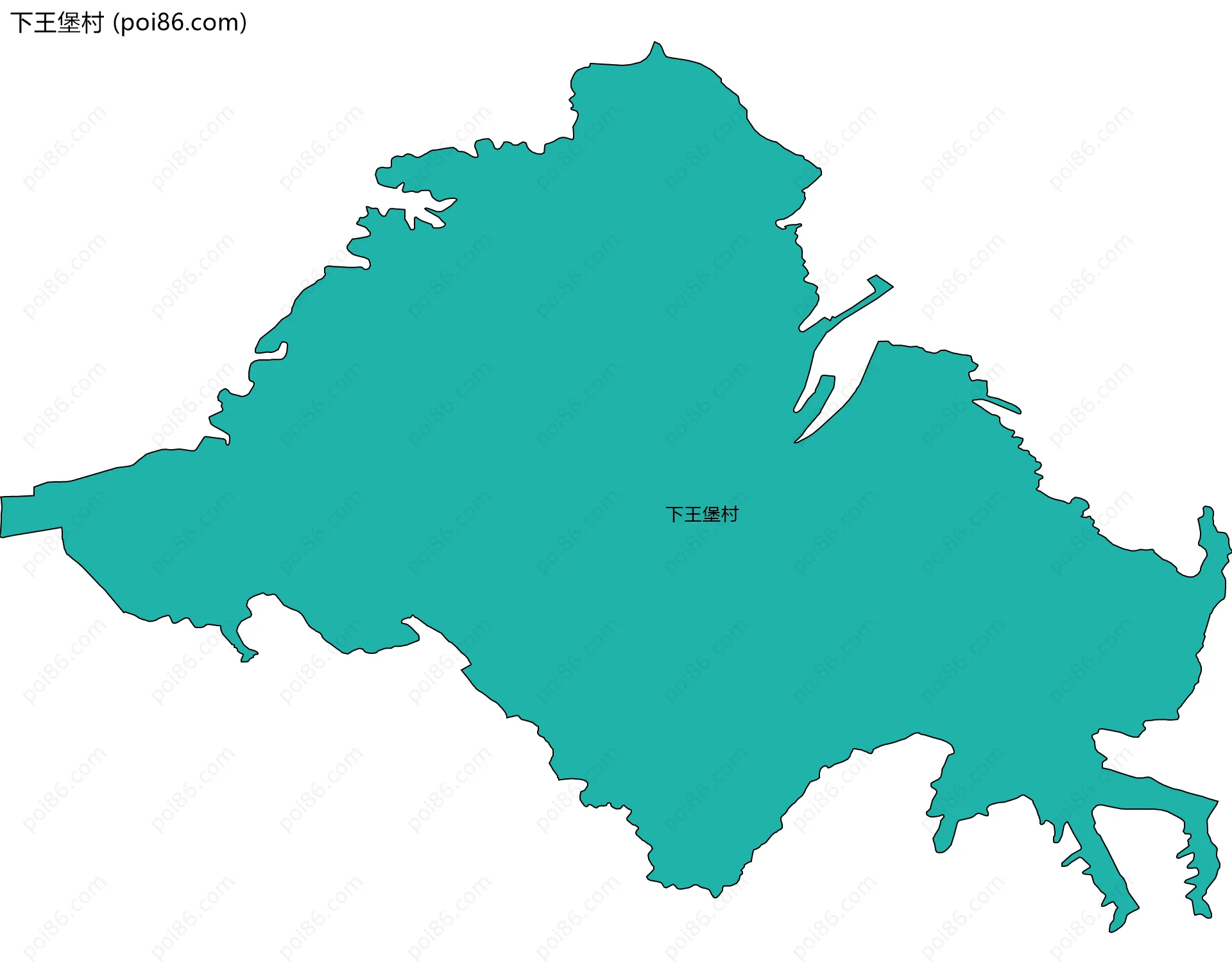 下王堡村边界地图