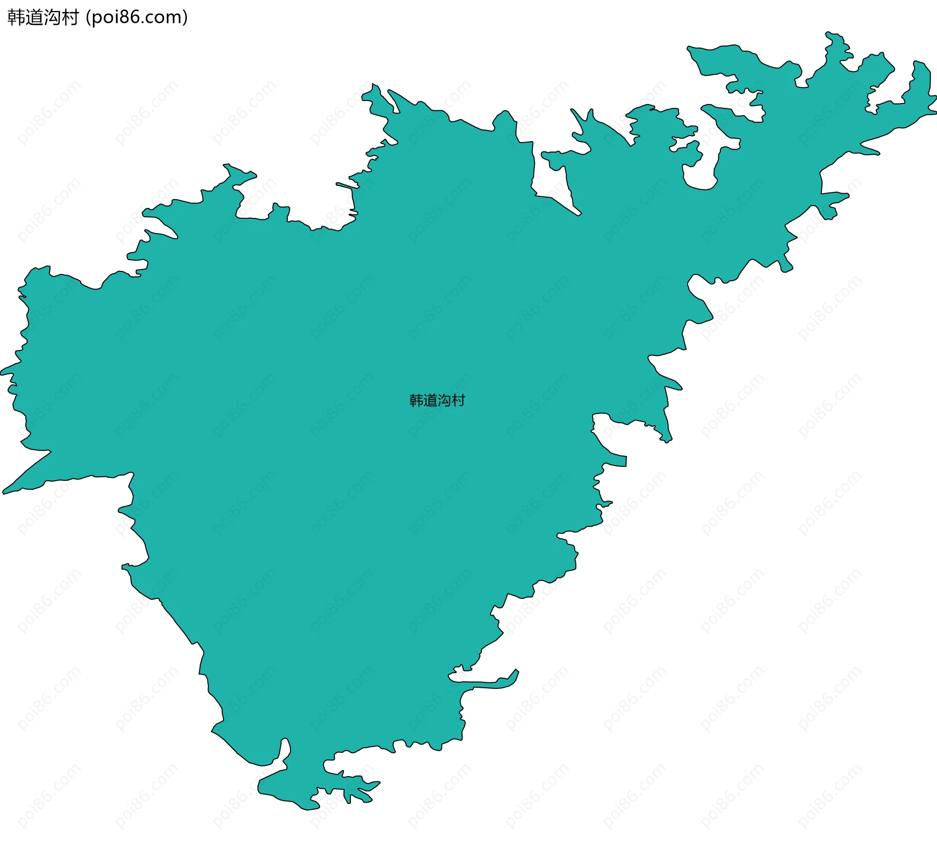 韩道沟村边界地图