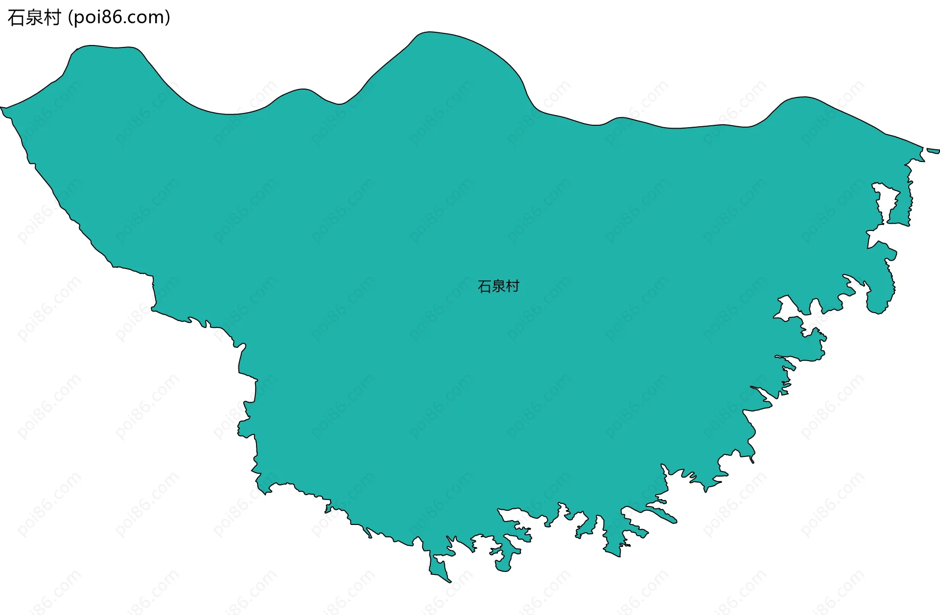石泉村边界地图