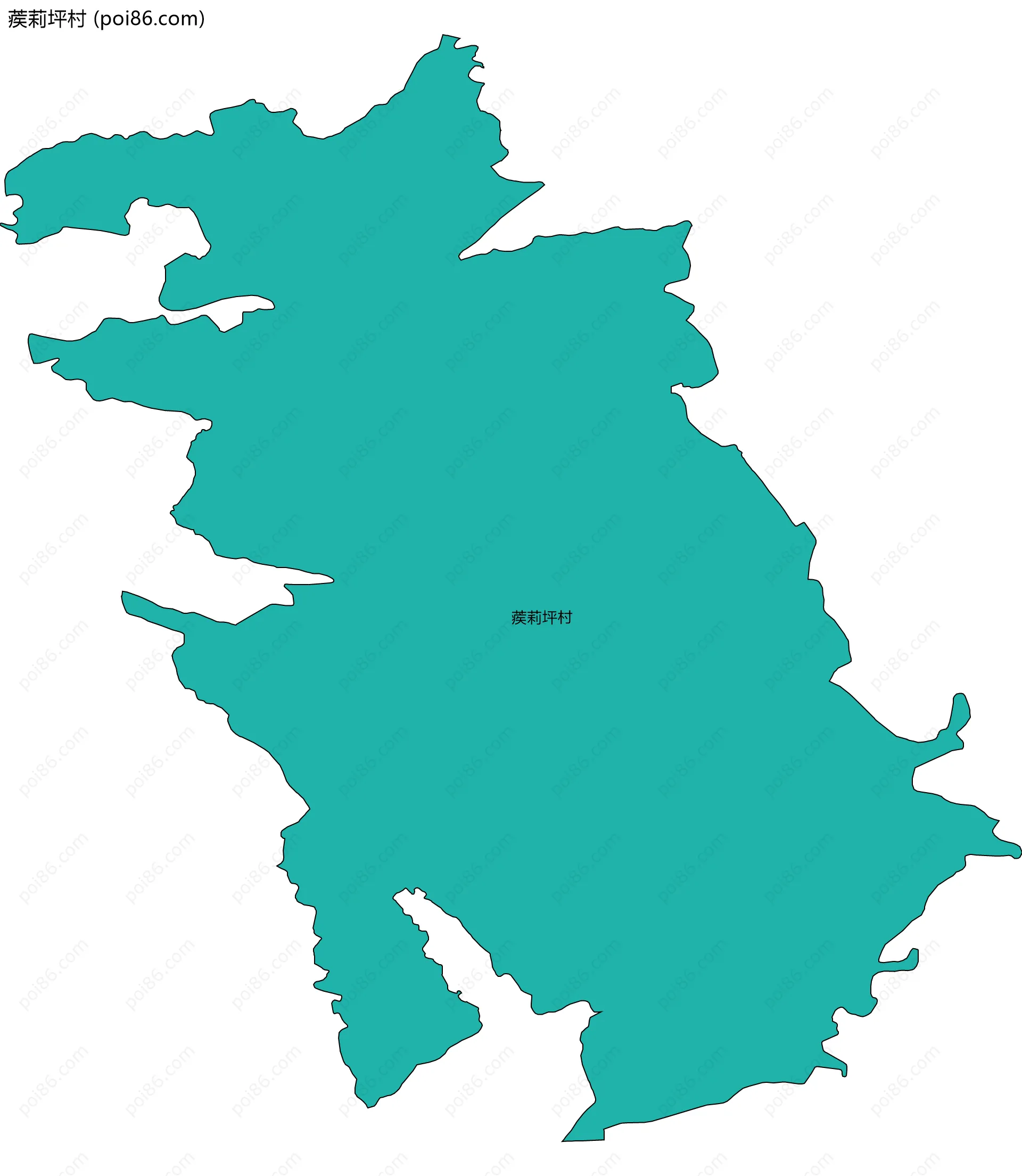 蒺莉坪村边界地图